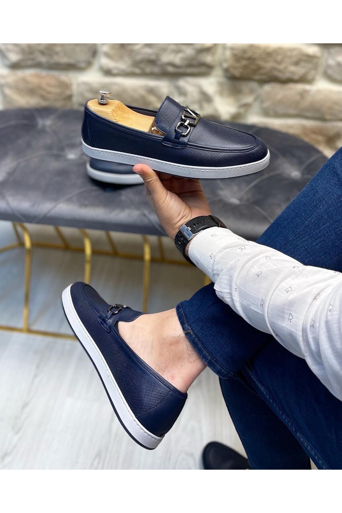 ایتالیانو آیاکابی کفش راحتی مردانه مدل SETRE با زیره EVA از جنس چرم اصل