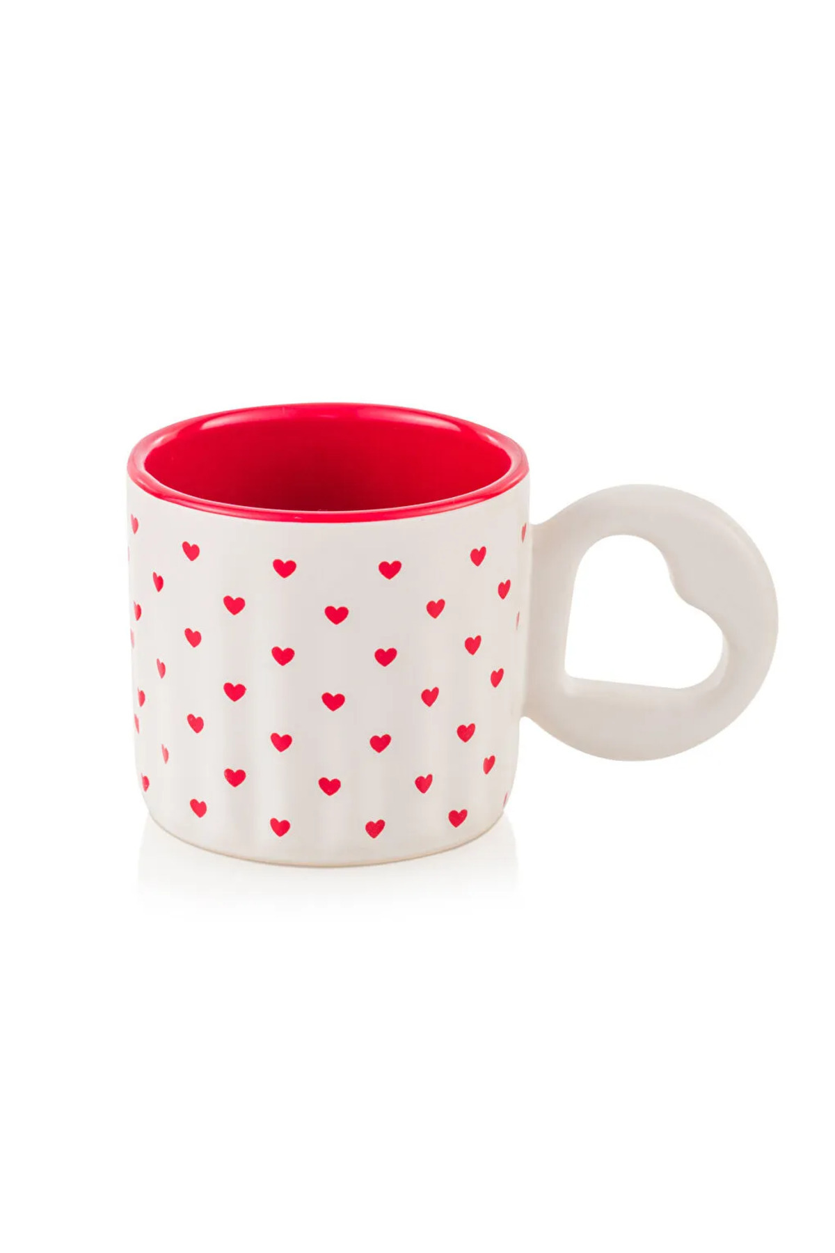 LC Waikiki-Lcw Home Red Heart Printed Ceramic Mug 270 ml 5