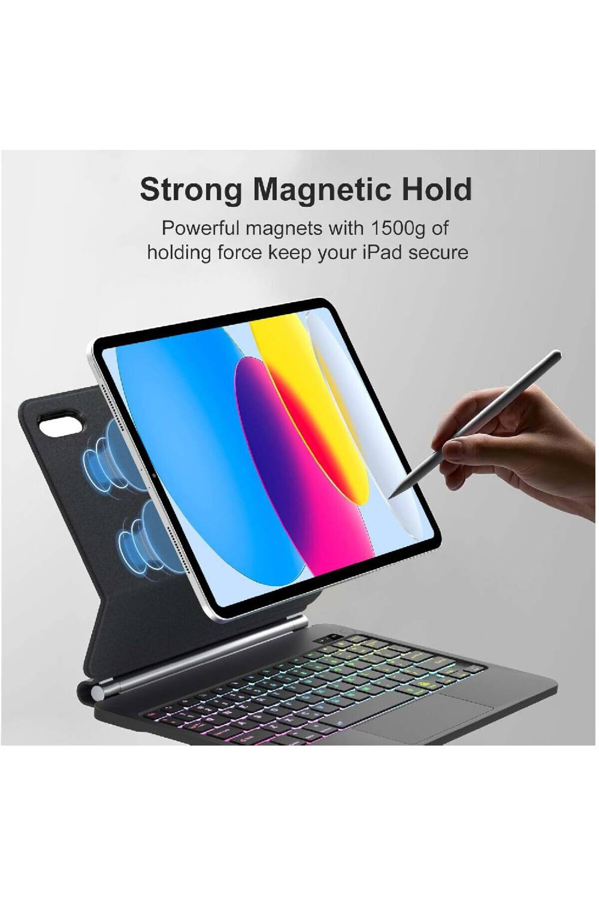 HYX-Case iPad 10th & 11th (A16) Generation Case with Keyboard Magic-Style Case 2