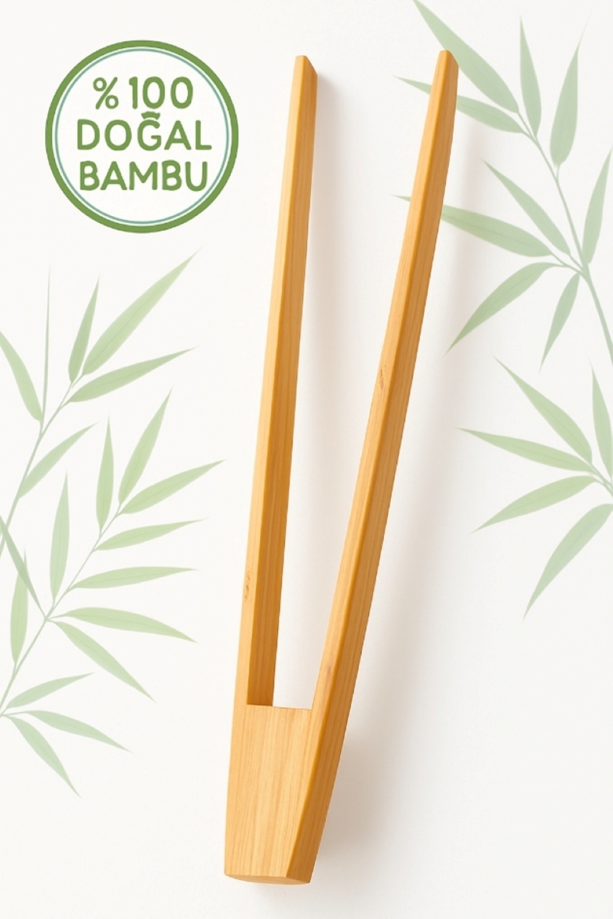 TARIK HOME 30 cm Natural Bambu Cımbız Maşa