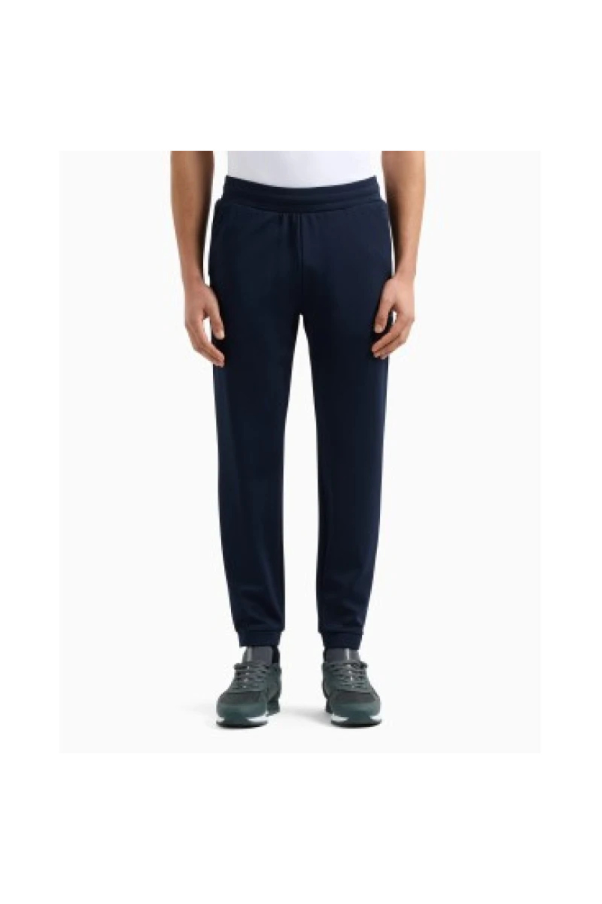  شلوار ورزشی مردانه سایز معمولی، نخی، آبی، جیب‌دار و لبه کشسان، کد 7M000306، AF13740-UB102