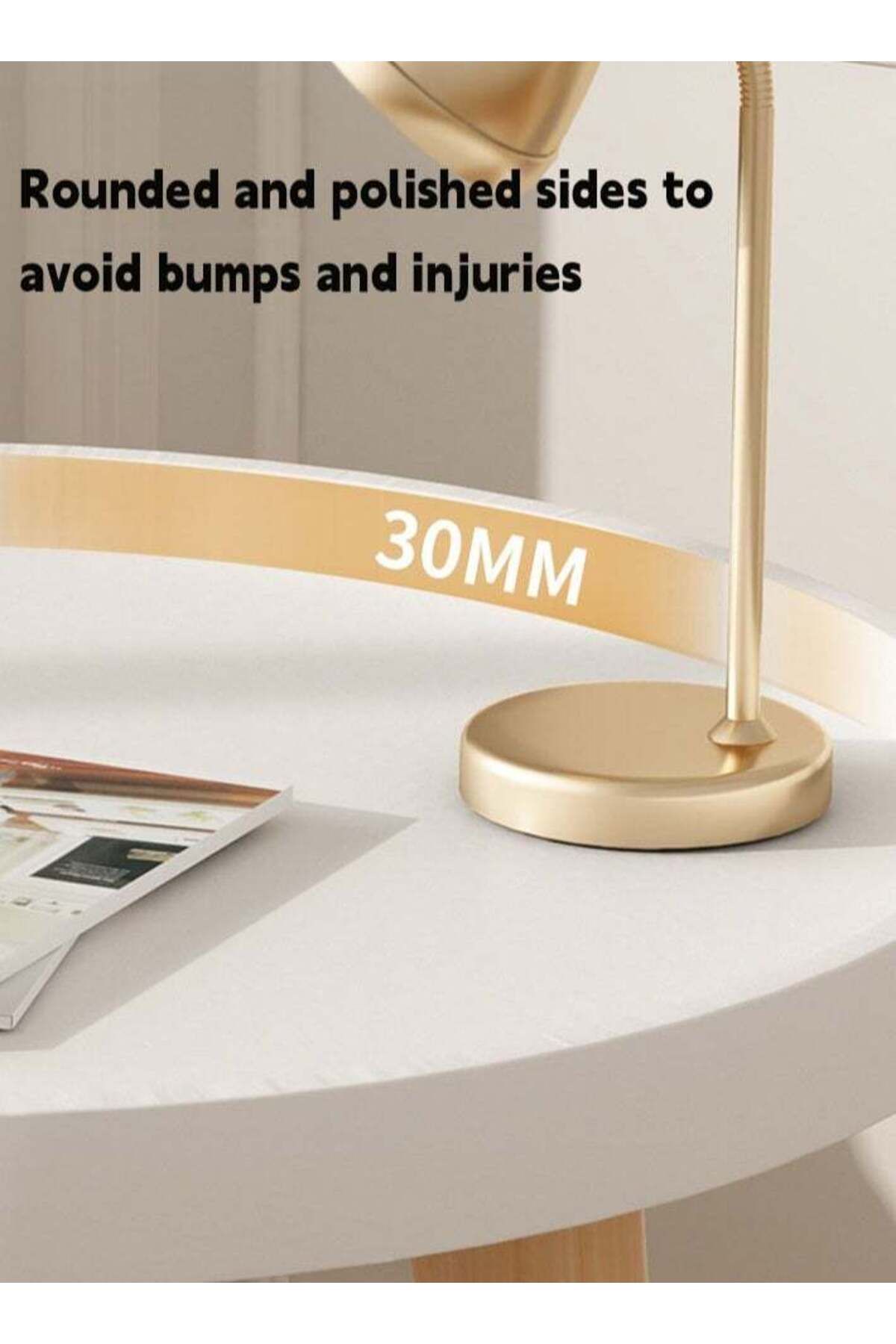 Generic-Simple small round table double layer storage bedside coffee table home side table 3