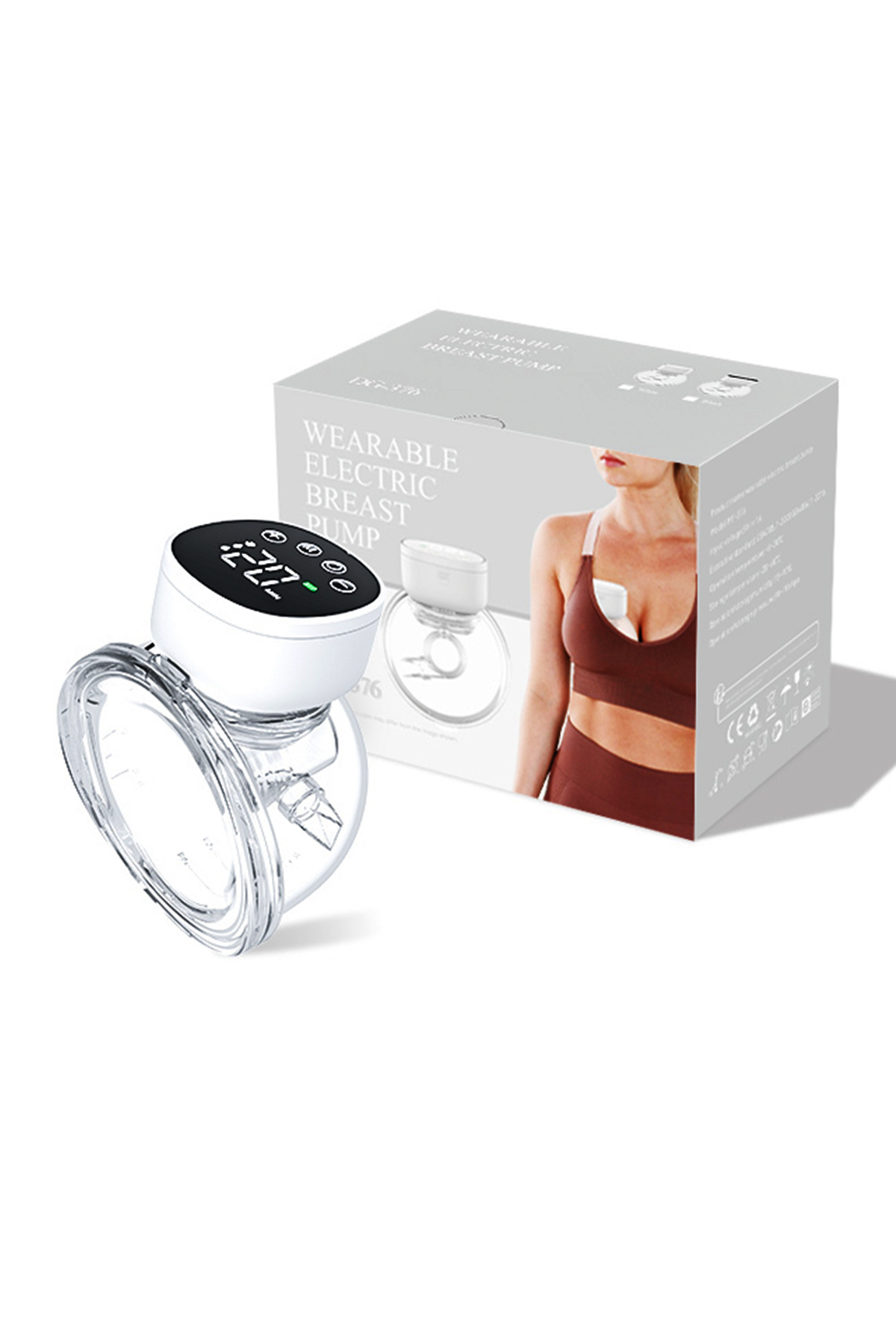 BabyHope My-376 Şarjlı Giyilebilir Elektrikli Göğüs Pompası Sessiz Ve Elleri Serbest Kullanım