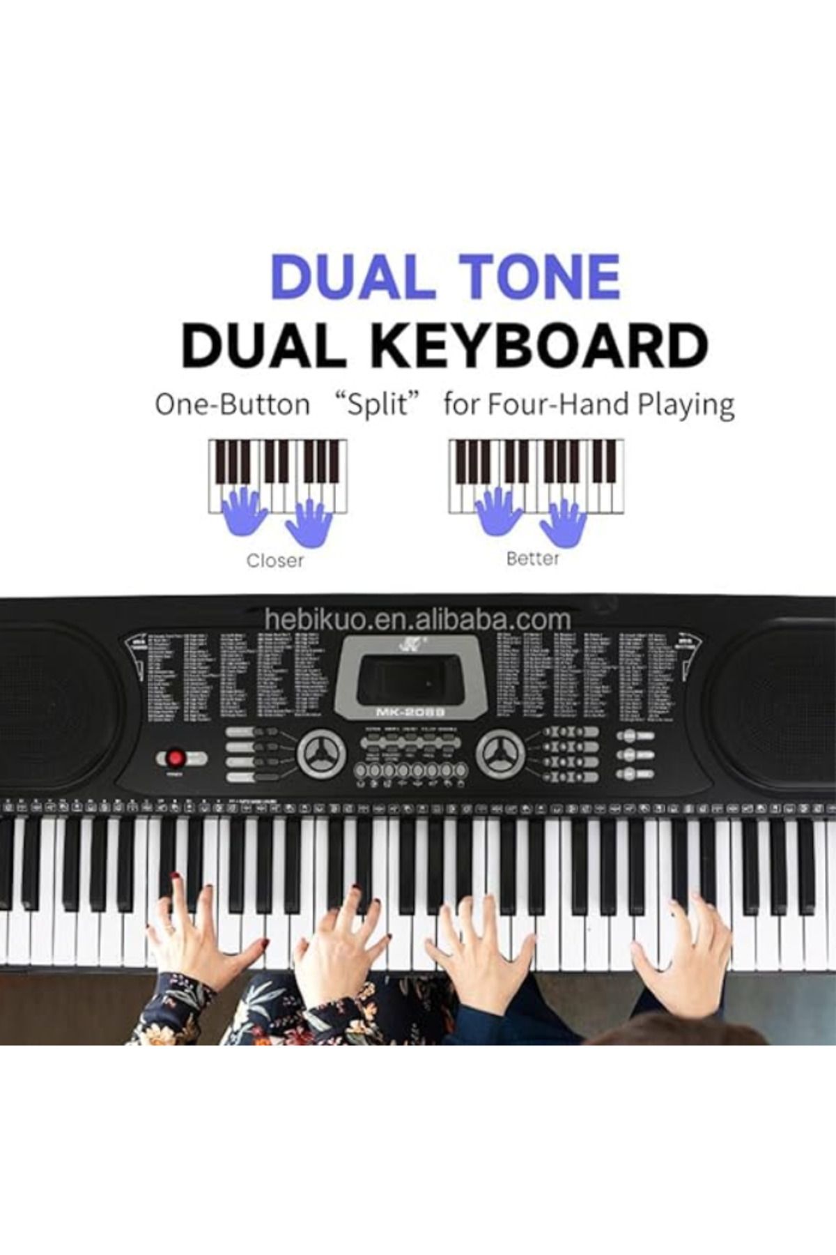 MegArya-MK-2089 61 Keys Music Instruments Electronic Organ Keyboard Display Digital Piano With 12 Demo Songs 3