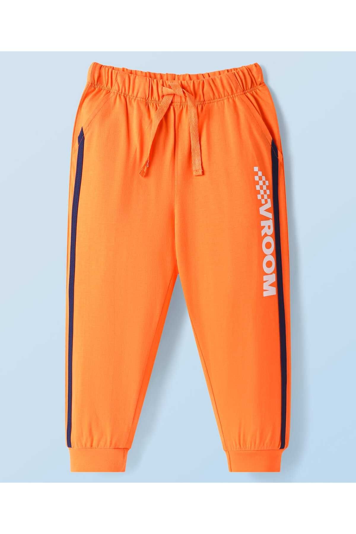 Honeyhap-Pyjama Set with Text Print & Tape Detailing - Multicolor 4