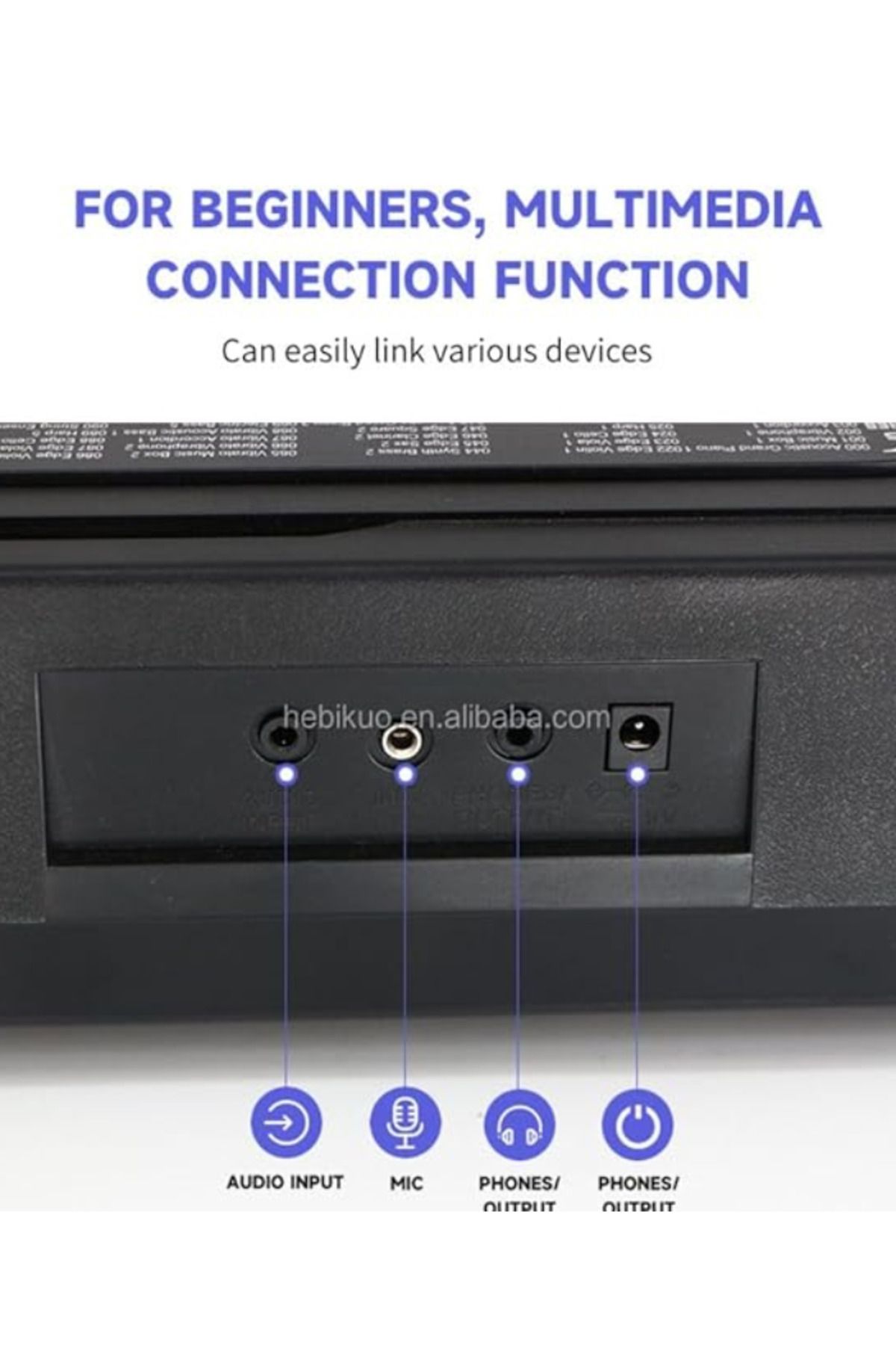 MegArya-MK-2089 61 Keys Music Instruments Electronic Organ Keyboard Display Digital Piano With 12 Demo Songs 4