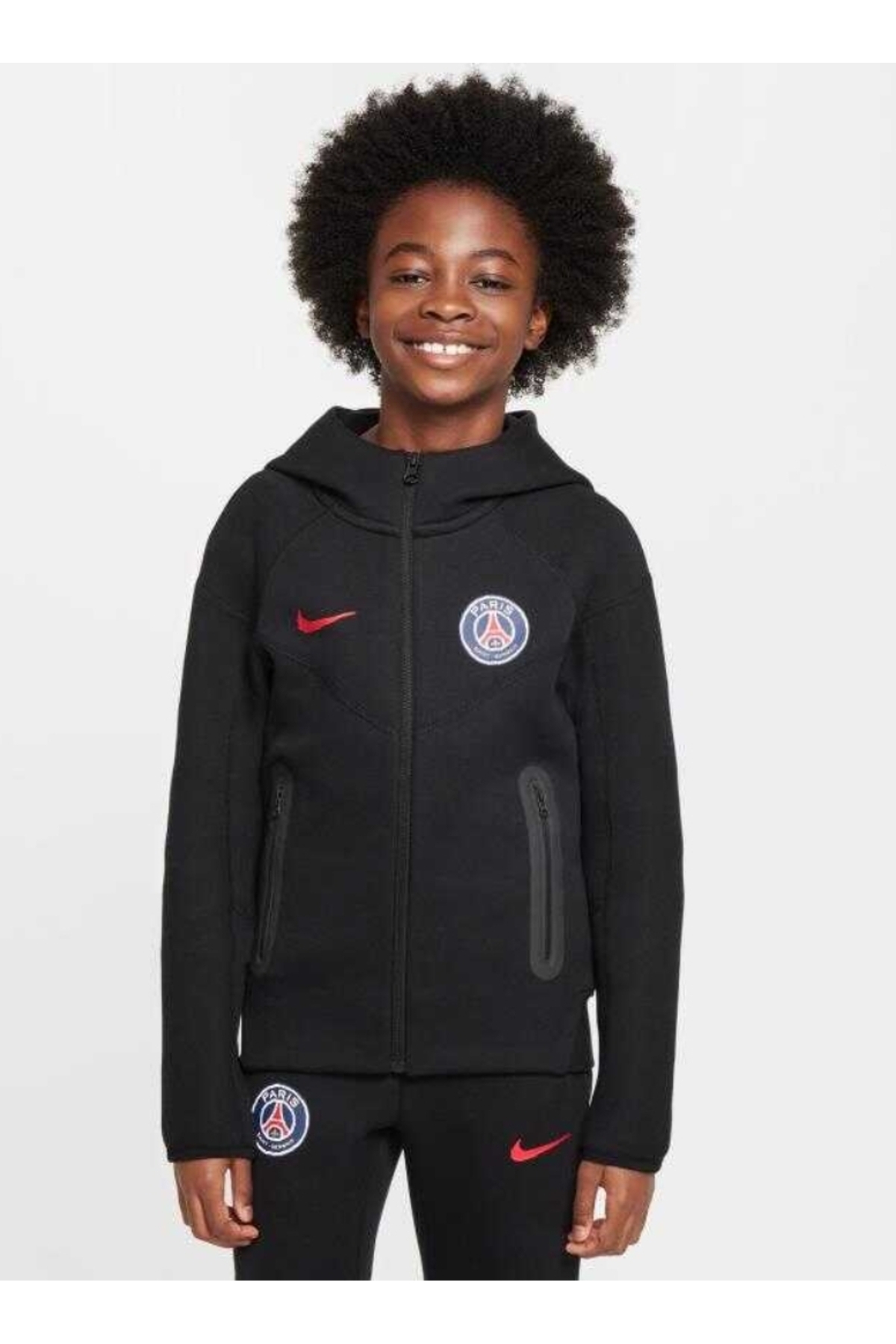Nike Paris Saint-Germain Tech Fleece Fz siyah Çocuk Sweatshirt