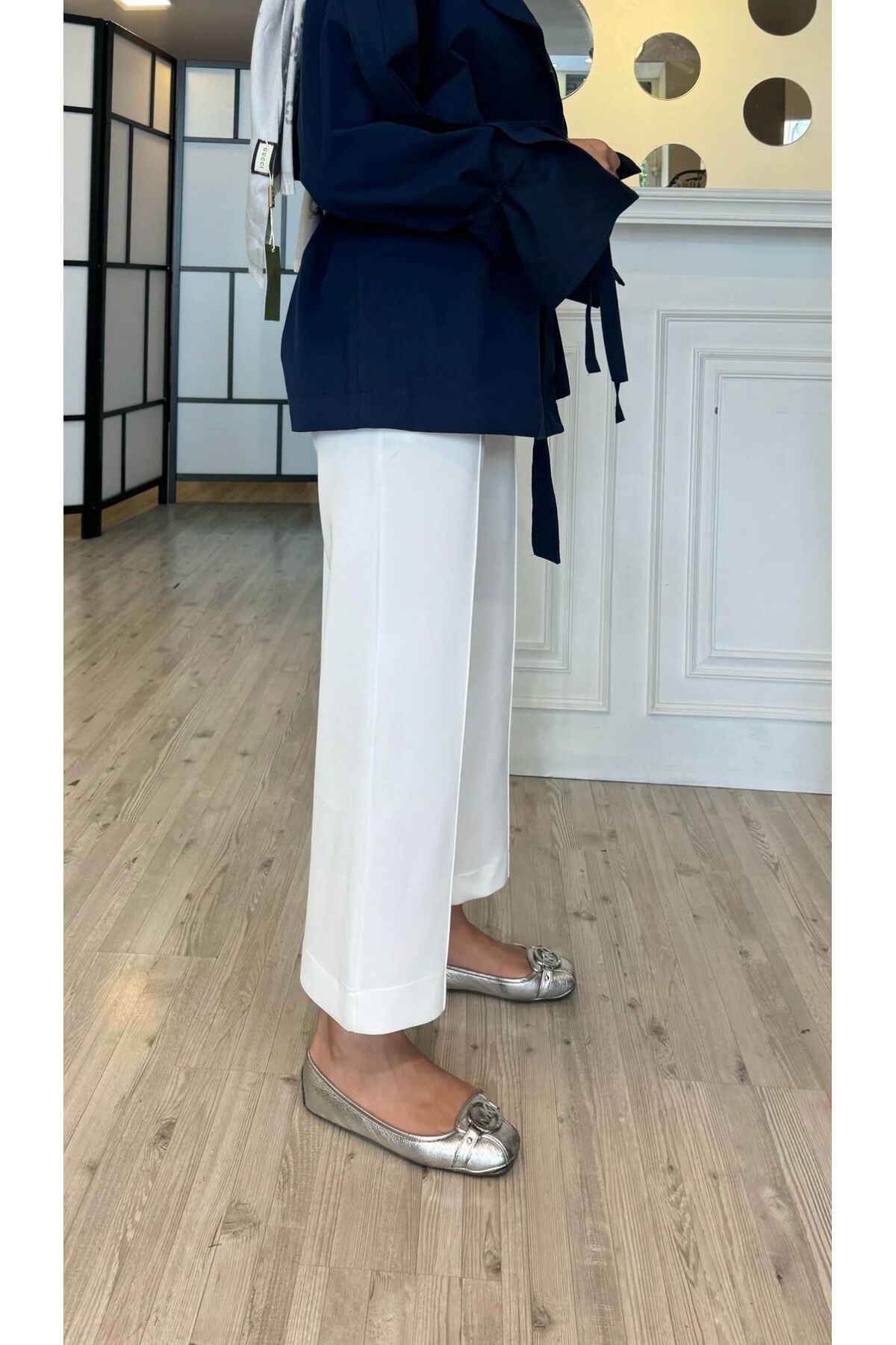 unika boutique  Scuba Kumaş Çimalı Tesettür Pantolon - Görsel 2