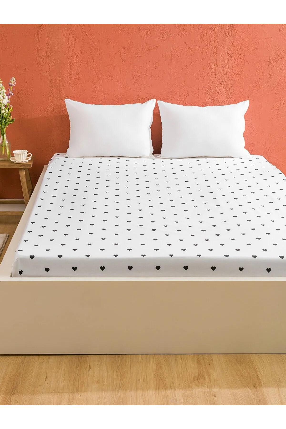 LC Waikiki-Lcw Home Heart Patterned Double Fitted Sheet (W5) 1