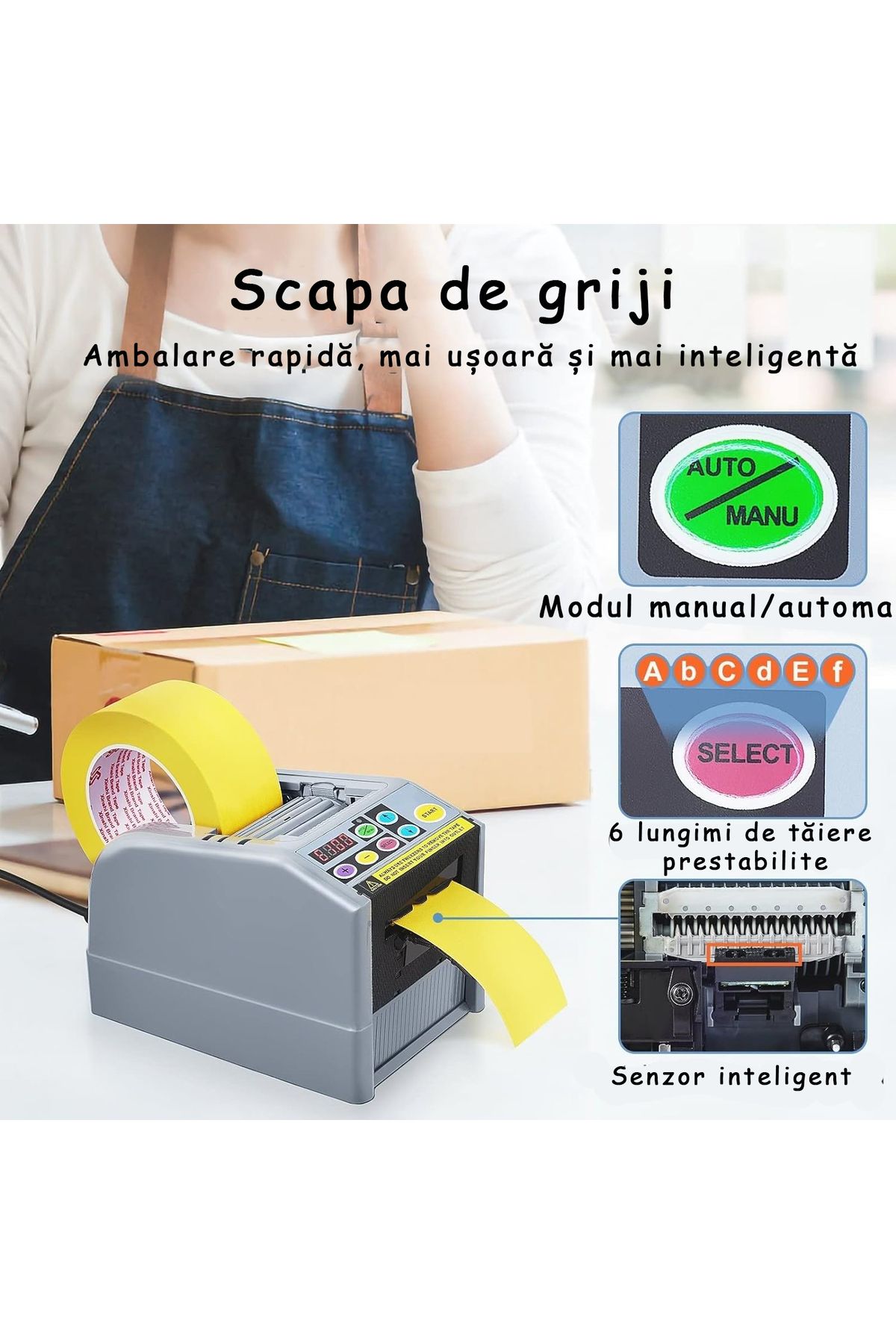 WePro Store-Distribuitor automat de bandă, mod dual, presetat sau ciclic, cu ecran LED 7