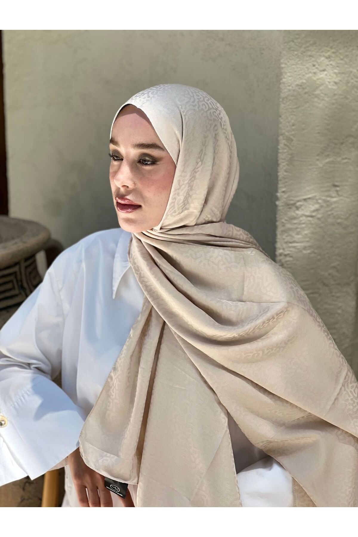 Modakaşmir-Silky Jacquard Series Path Pattern Shawl 2