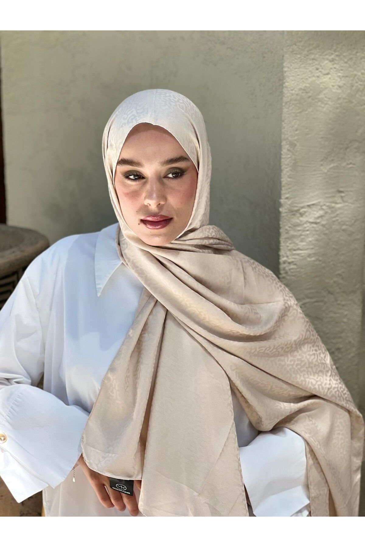 Modakaşmir-Silky Jacquard Series Path Pattern Shawl 1