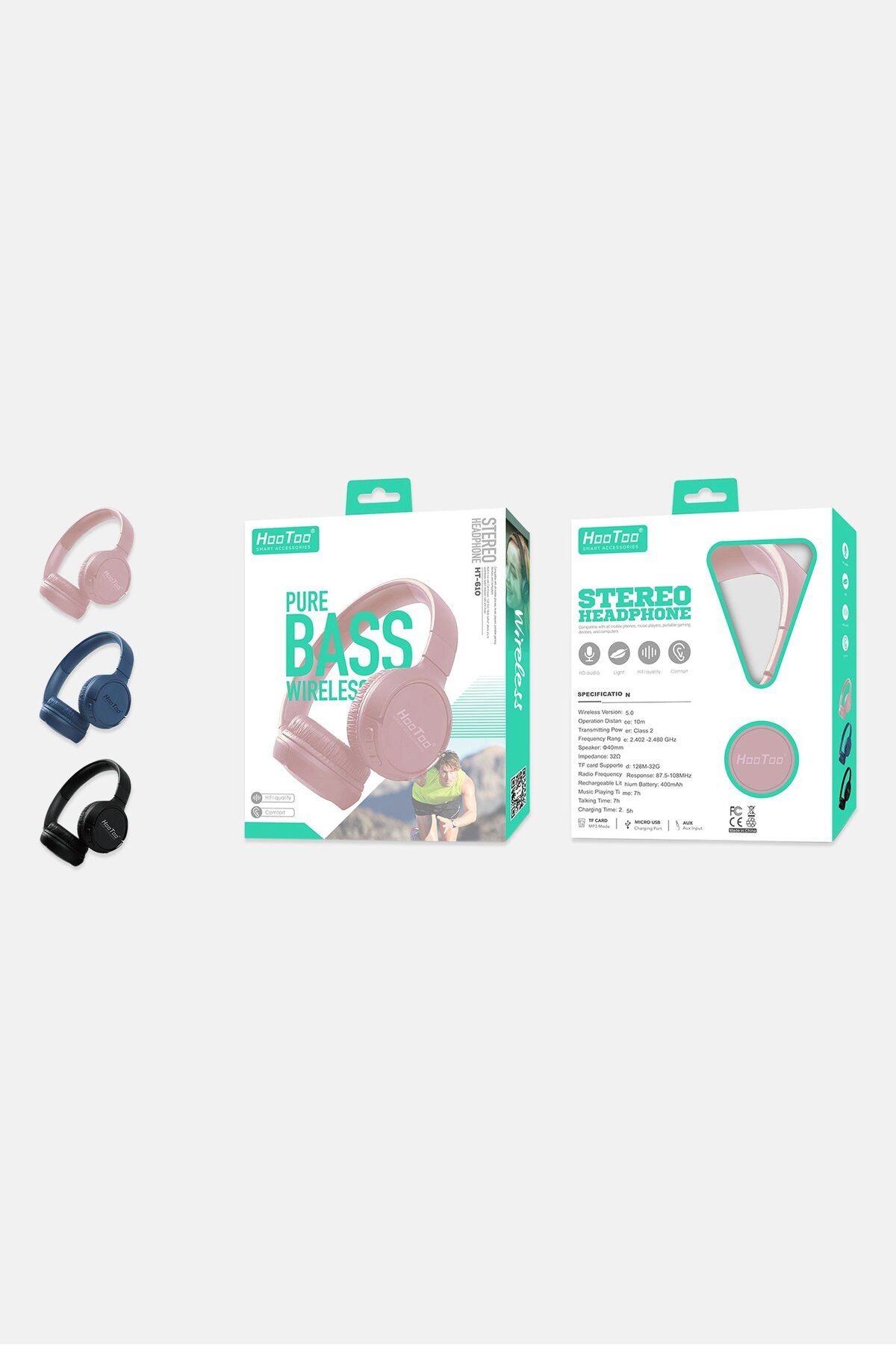 HooToo-EP05-HT610 Bluetooth Headset, Assorted 3