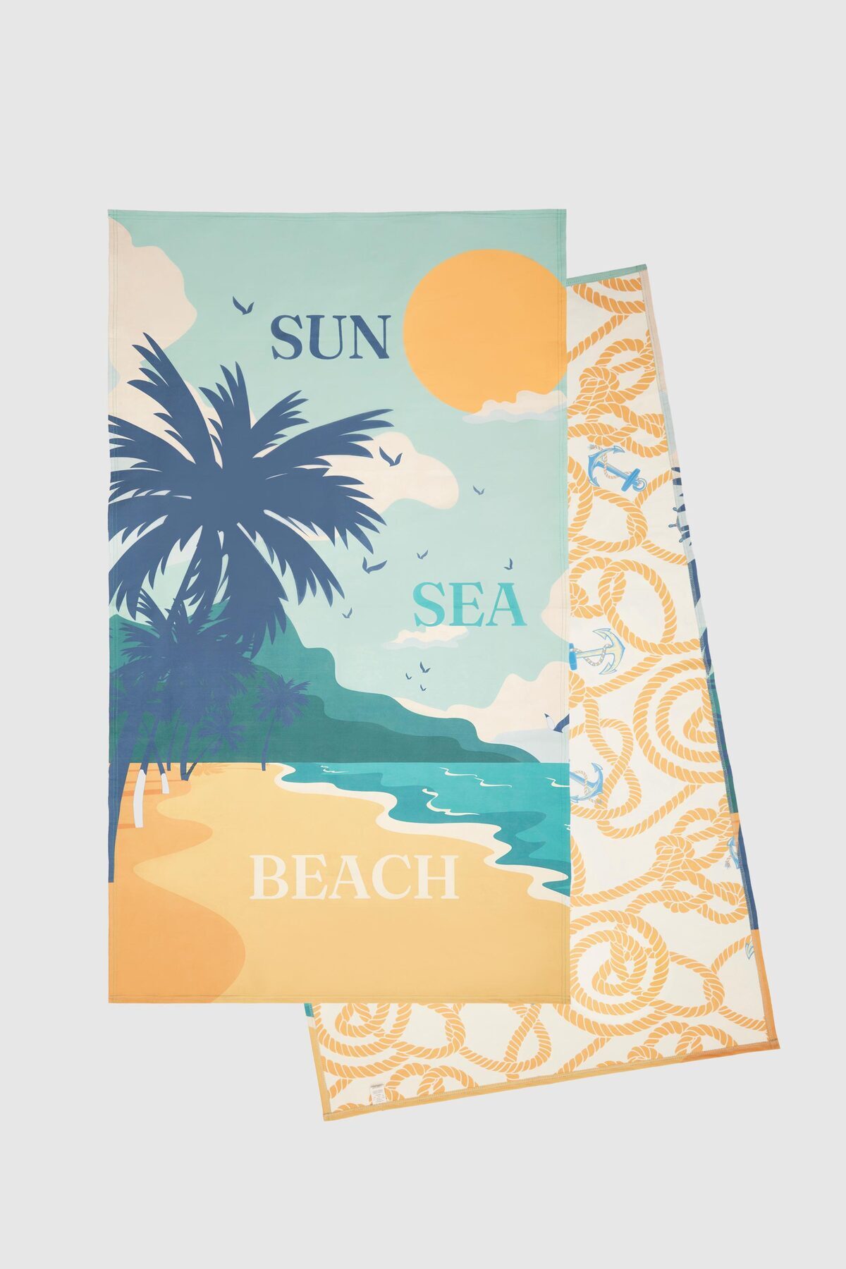 دی اس دامات حوله ساحلی نارنجی دی اس دامات، حوله میکروفایبر ۸۵x۱۵۰ سانتی‌متر، فوق جاذب و دافع شن