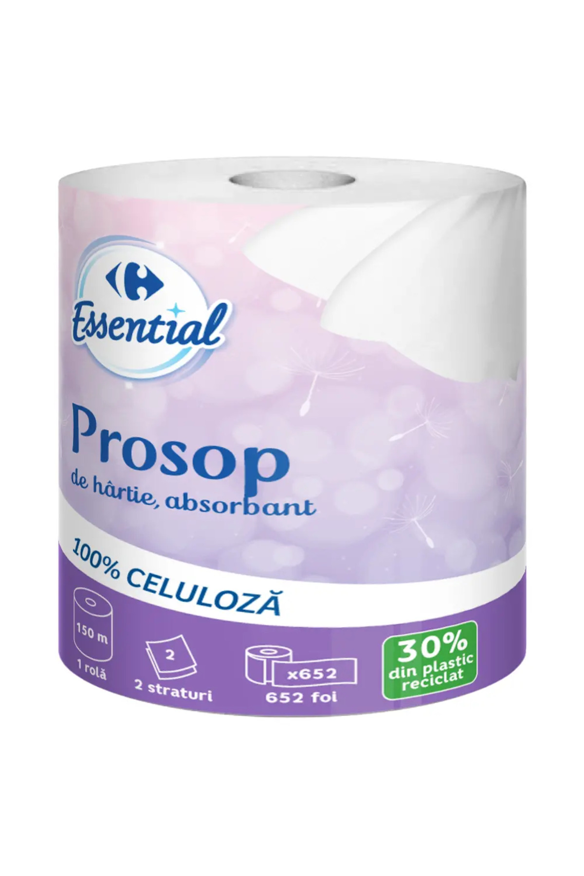 Carrefour Essential Rola prosop din celuloza 100% 2 straturi