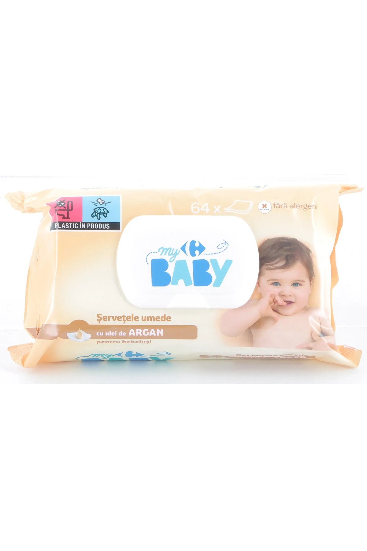 Carrefour Servetele umede pentru bebelusi cu Ulei de Argan 64 bucati