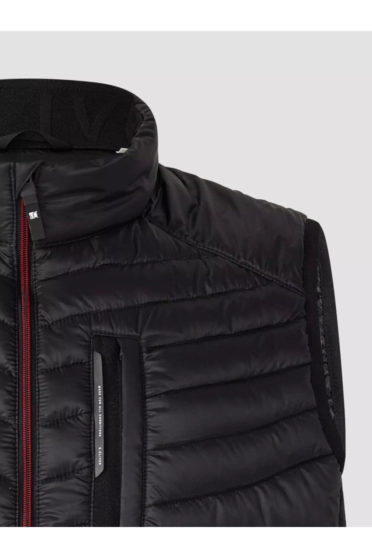 s.Oliver-Big Sizes Men's vest, without hood with slant pockets and Regular fit, Black 8