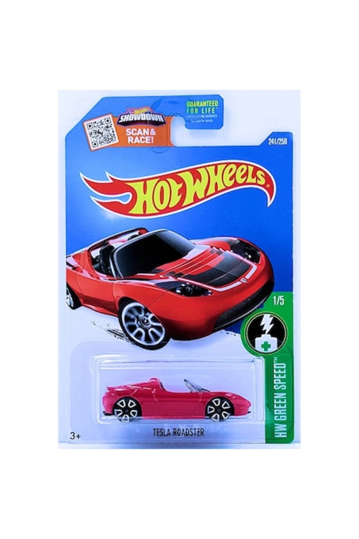 Masinuta metalica Hot Wheels, Tesla Roadster, Colectia 2016, 1:64, Rosu