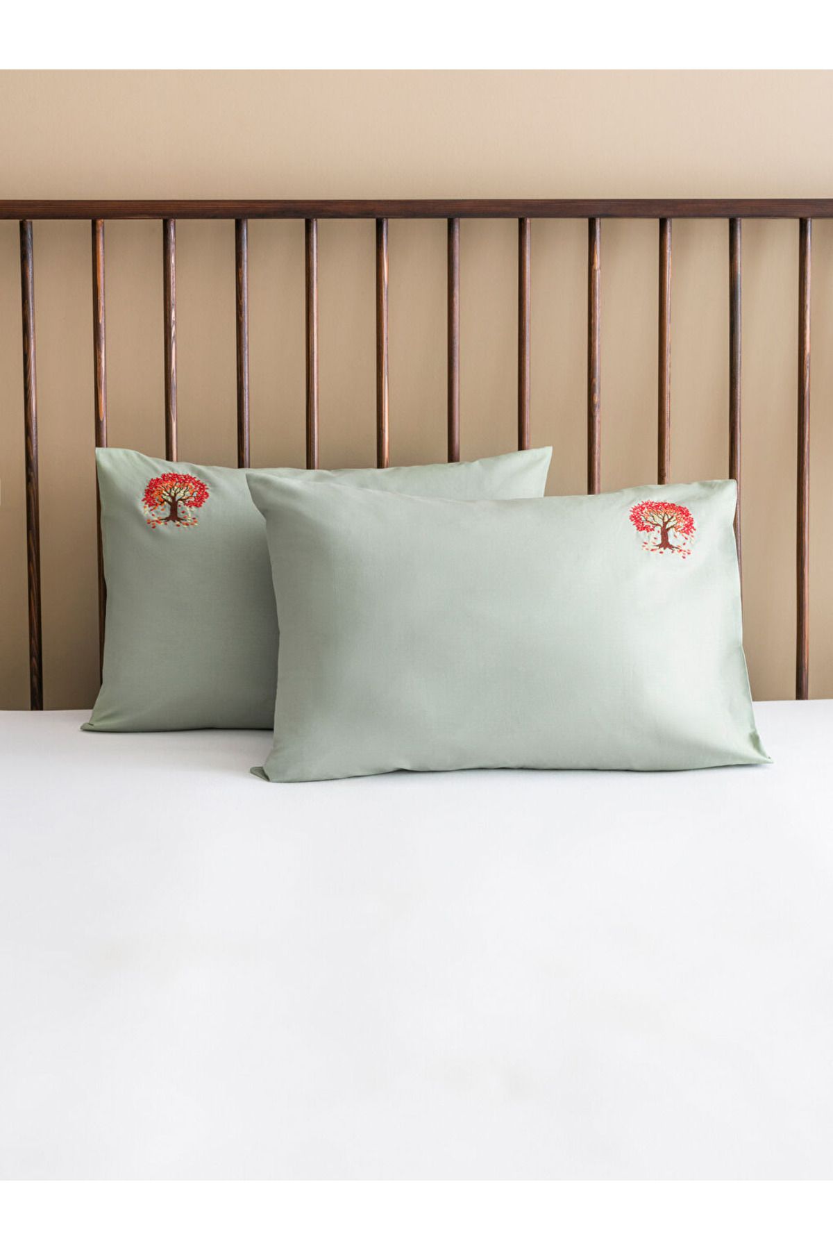 LC Waikiki-Corner Tree Embroidered Pillow Case Set of 2 50X70 cm 2