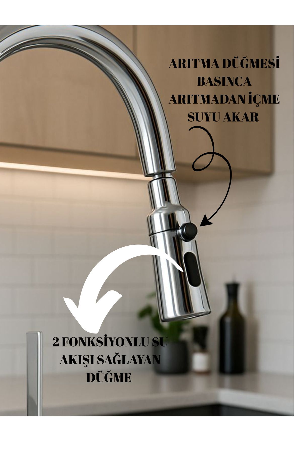 RUDİS-Modern Sink Faucet with Three Way, Both Purification Output and Spiral 5