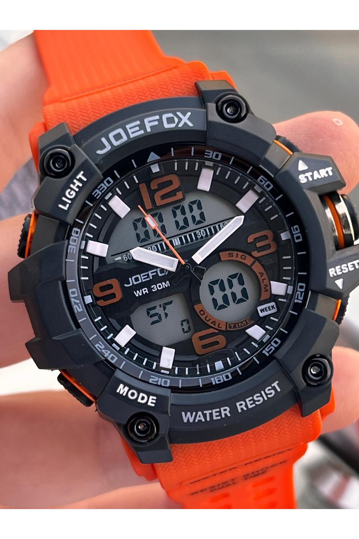 Joefox-Digital and Analog 2 Years Warranty Chronometer+Calendar+Alarm+Lighting Men's Wrist Watch Joe.Bk07 2