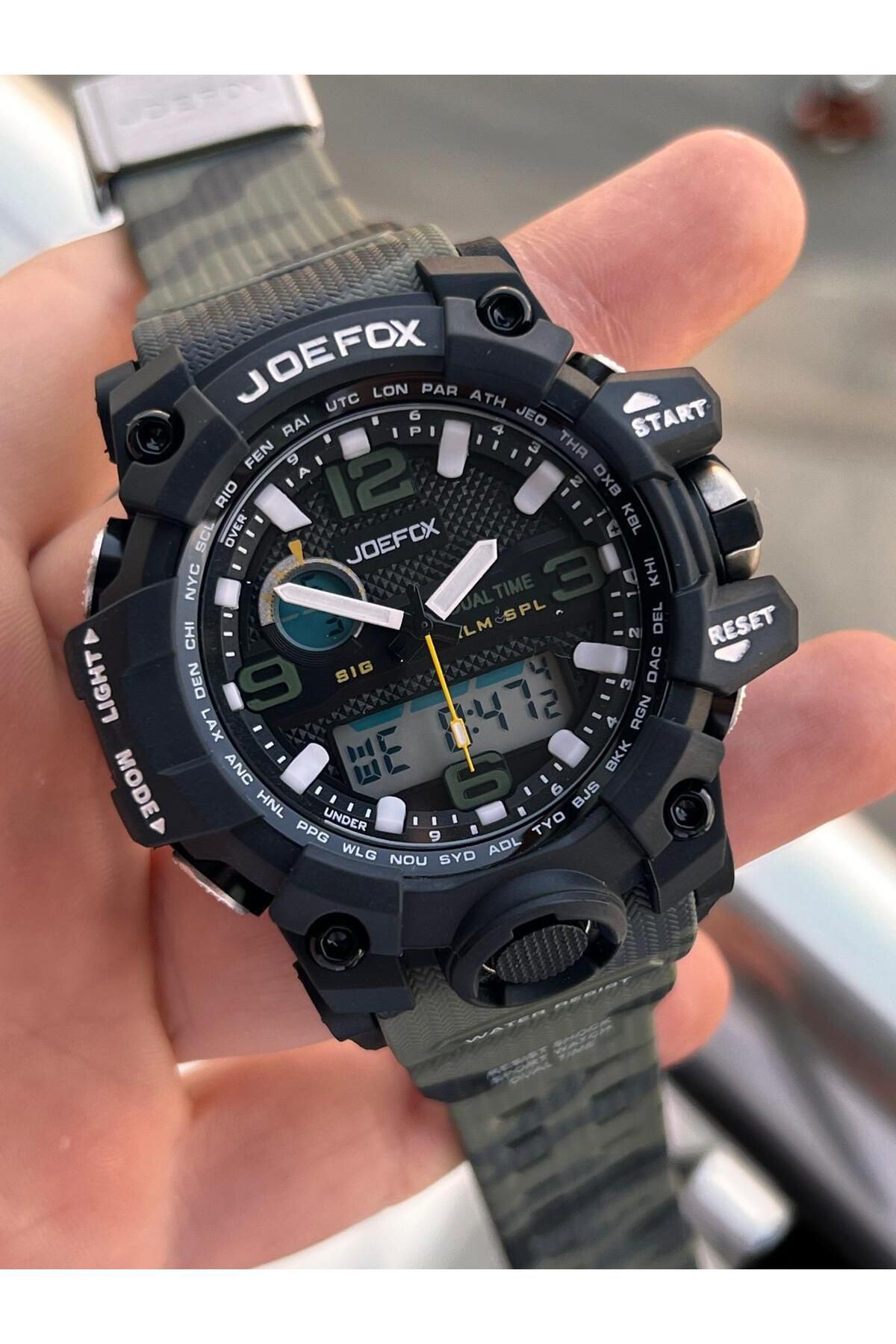 Joefox-Digital and Analog 2 Years Warranty Chronometer+Calendar+Alarm+Lighting Men's Wrist Watch Joe.Bk09 2