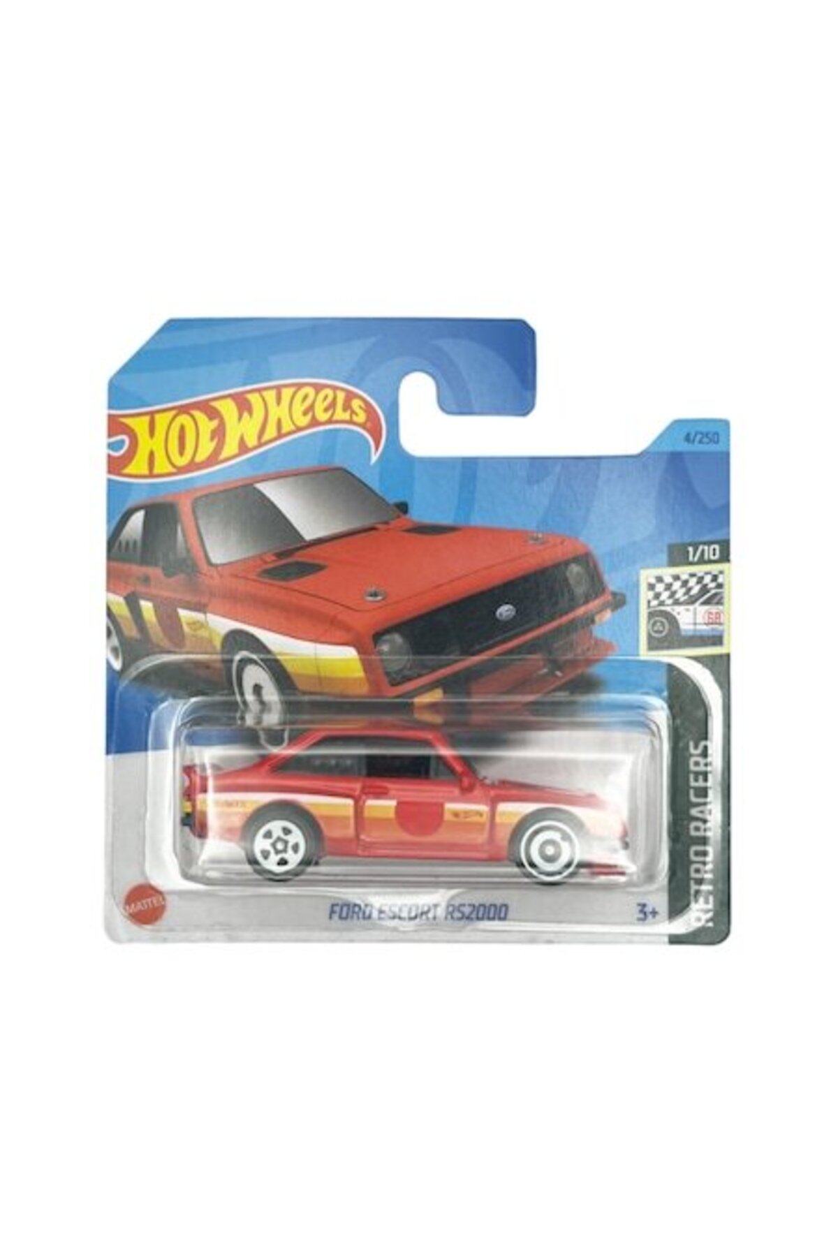 Masinuta Hot Wheels Ford Escort RS2000, rosu, 1:64