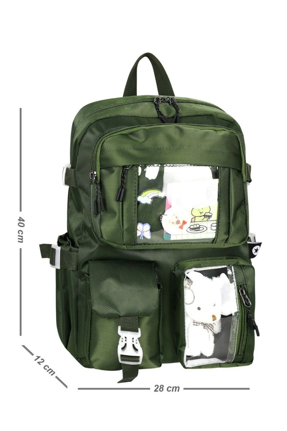 change time-School Bag Middle Grade Multi-Eye Durable Quality Width:28Cmlength:40Cm Width:18Cm 1