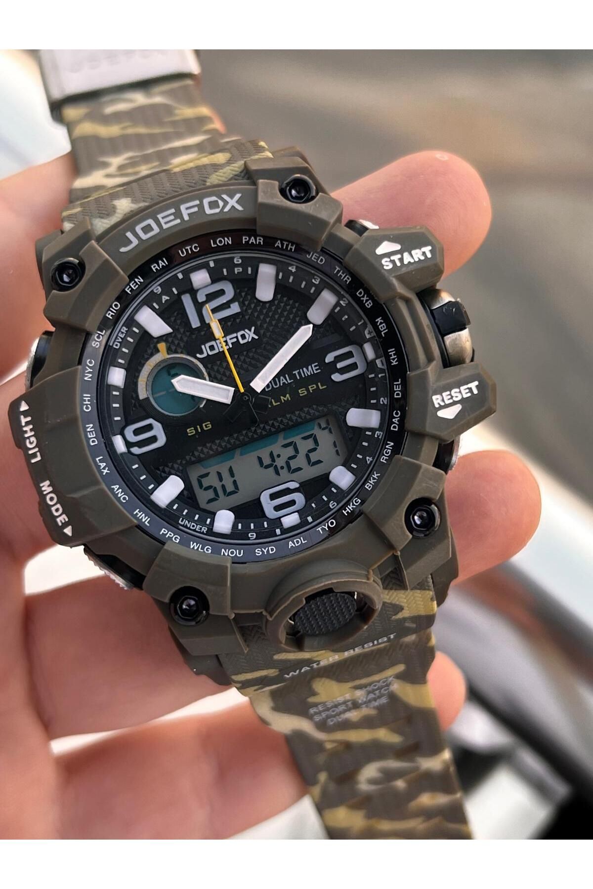 Joefox-Digital and Analog 2 Years Warranty Chronometer+Calendar+Alarm+Lighting Men's Wrist Watch Joe.Bk12 2