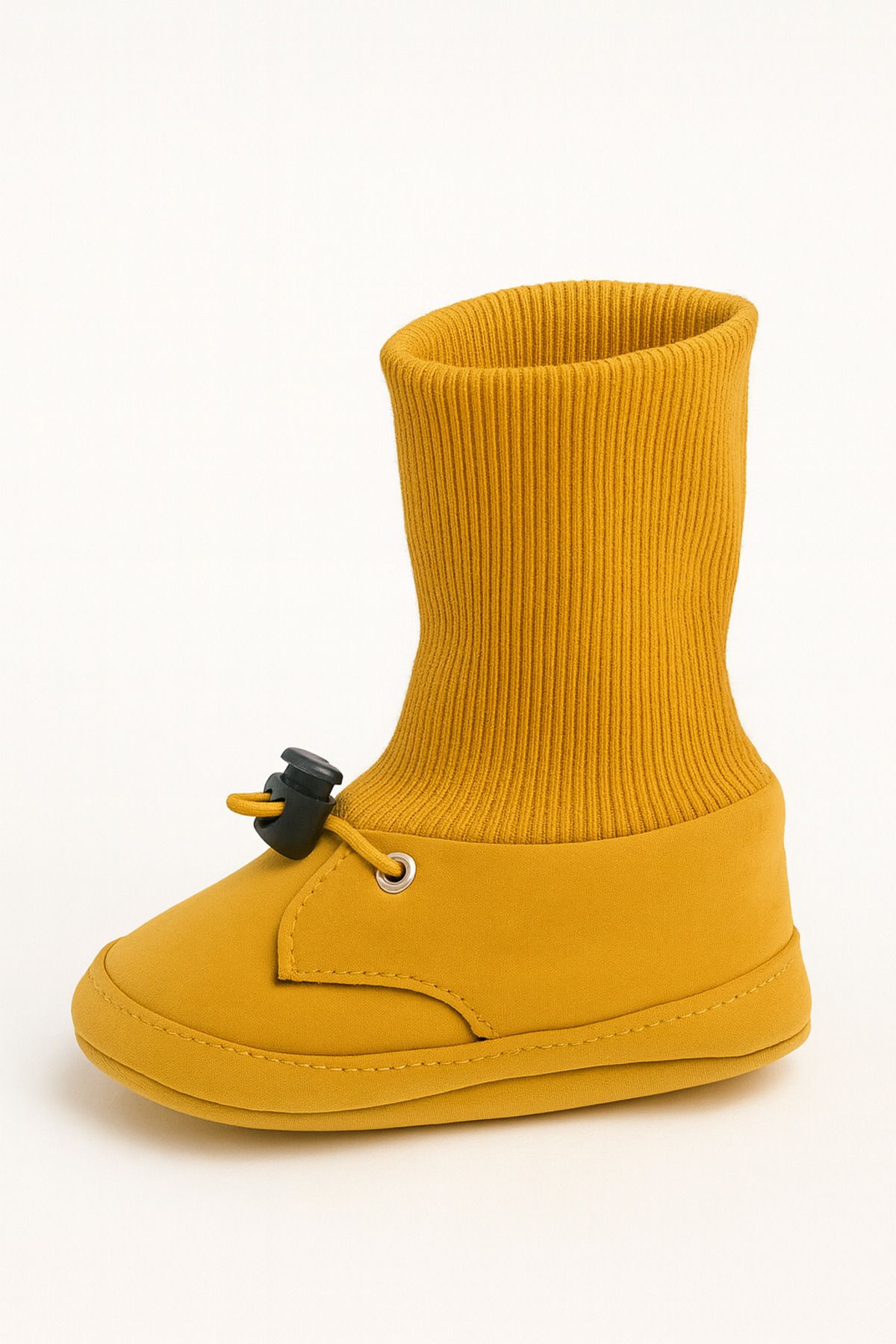 mini mia-Cool Steps Yellow Baby Booties – Adjustable Design, Stylish and Comfortable Steps 3