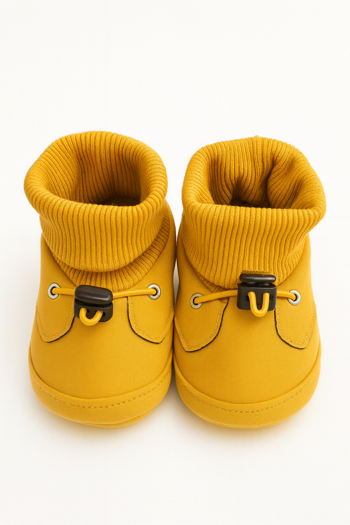 mini mia-Cool Steps Yellow Baby Booties – Adjustable Design, Stylish and Comfortable Steps 1