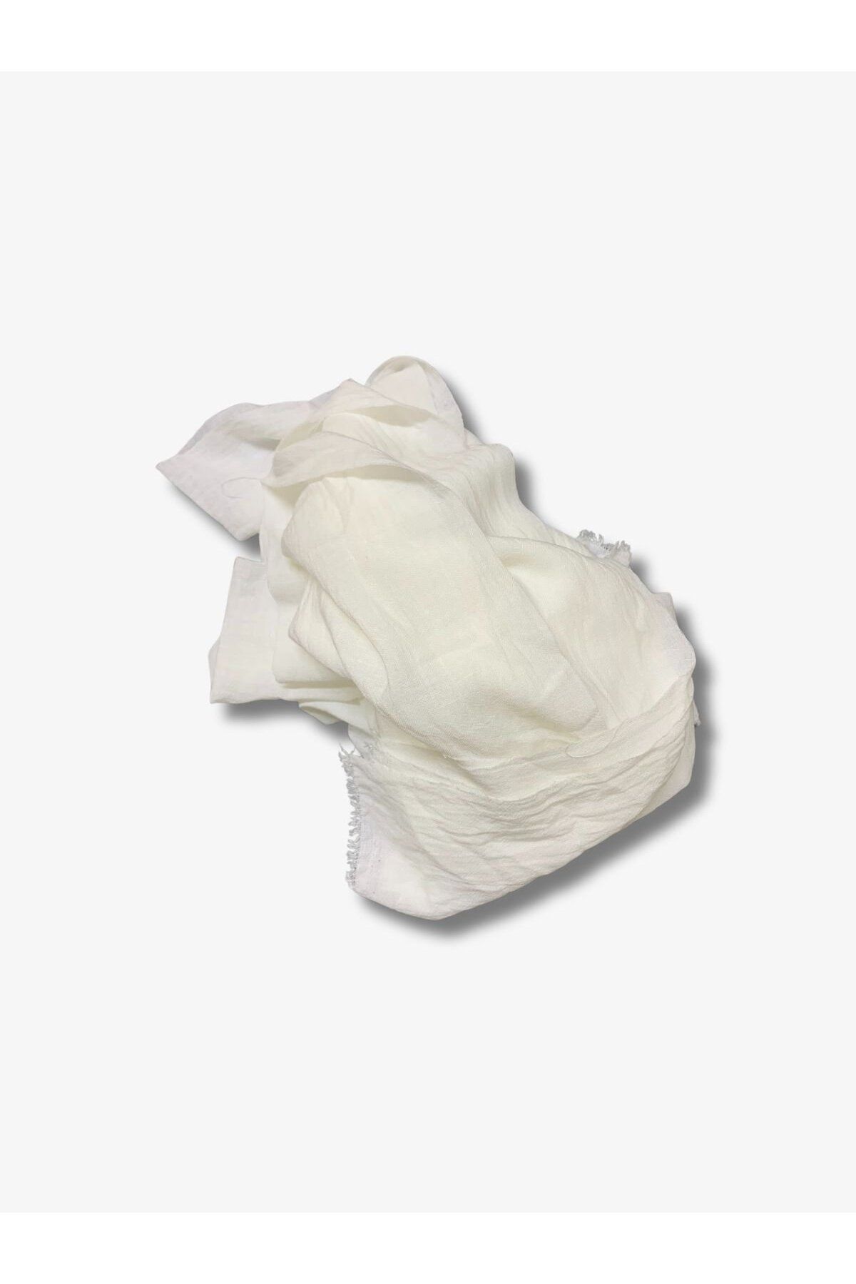 Yiğit Kumaş-Sofia Linen Fabric with Polyester, Piece 110X150 cm Ecru Color 1