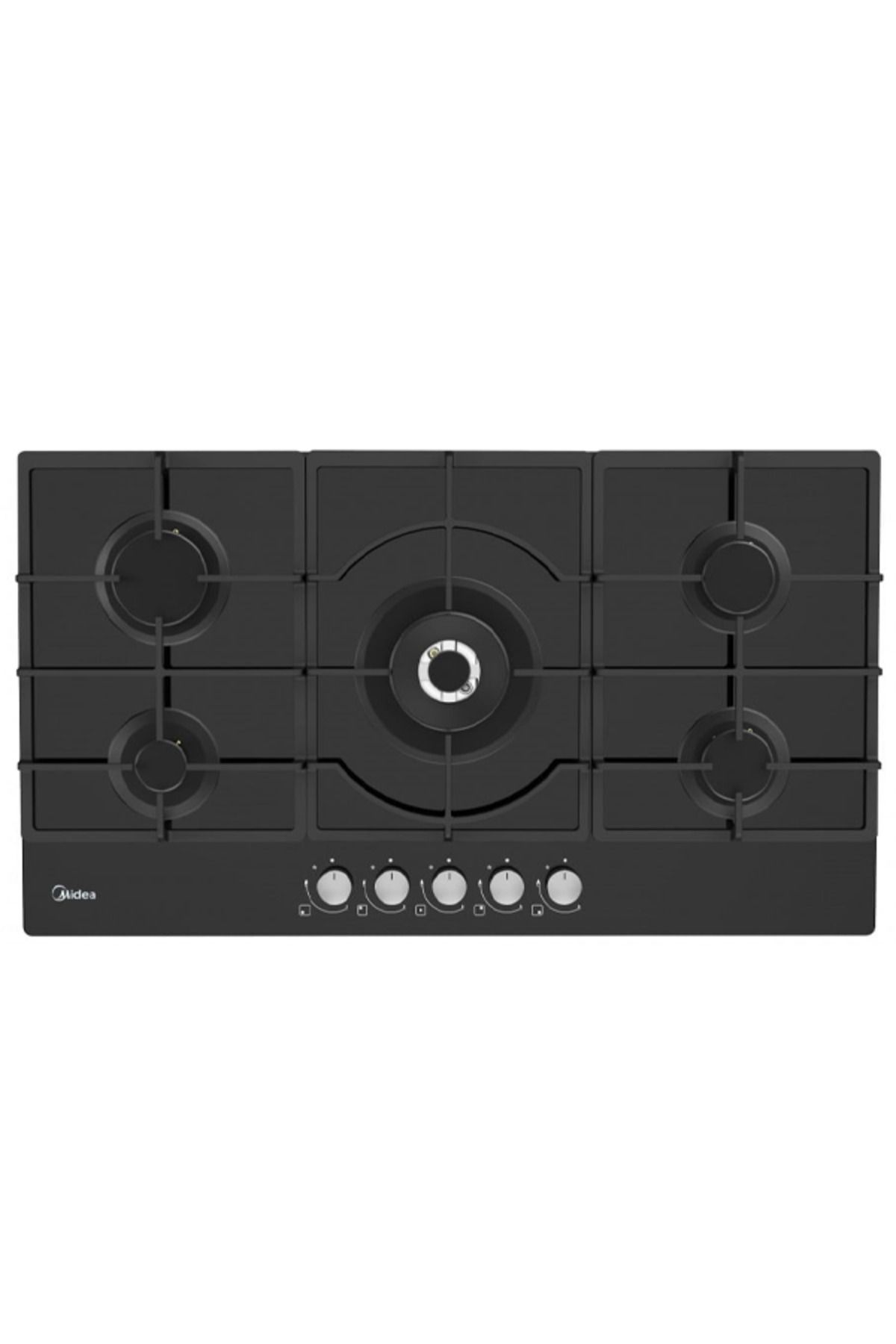 Midea-Built-in gas hob, 90 cm, 5 burners, automatic ignition, black, 90GQ095 3
