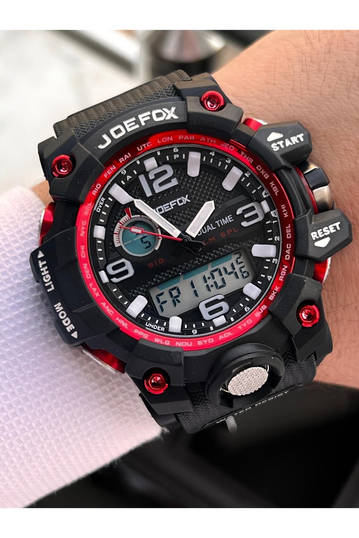 Joefox-Digital and Analog 2 Years Warranty Chronometer+Calendar+Alarm+Lighting Men's Wrist Watch Joe.Bk16 1