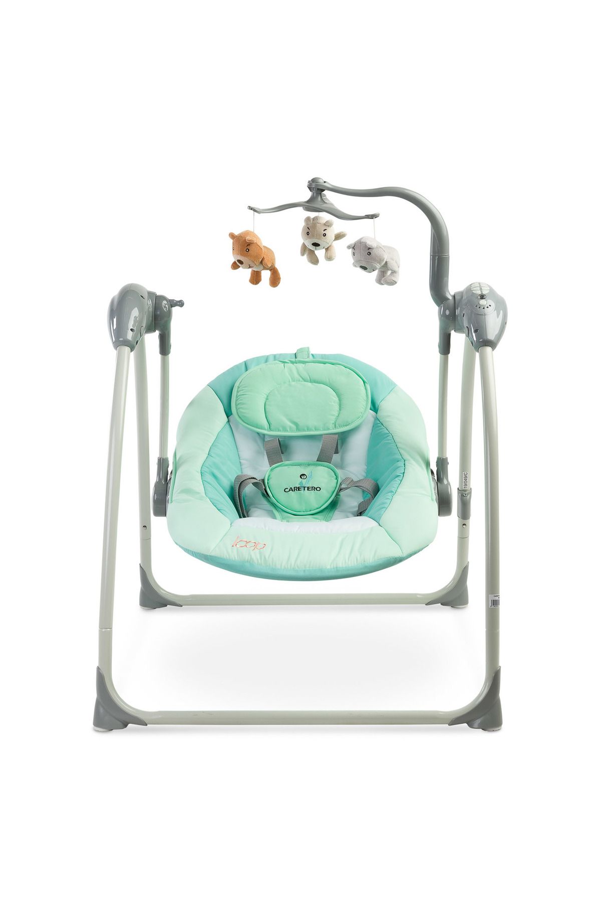 Caretero-Smart electric swing, up to 12 kg, foldable, with 8 speeds, remote control & voice recognition 1