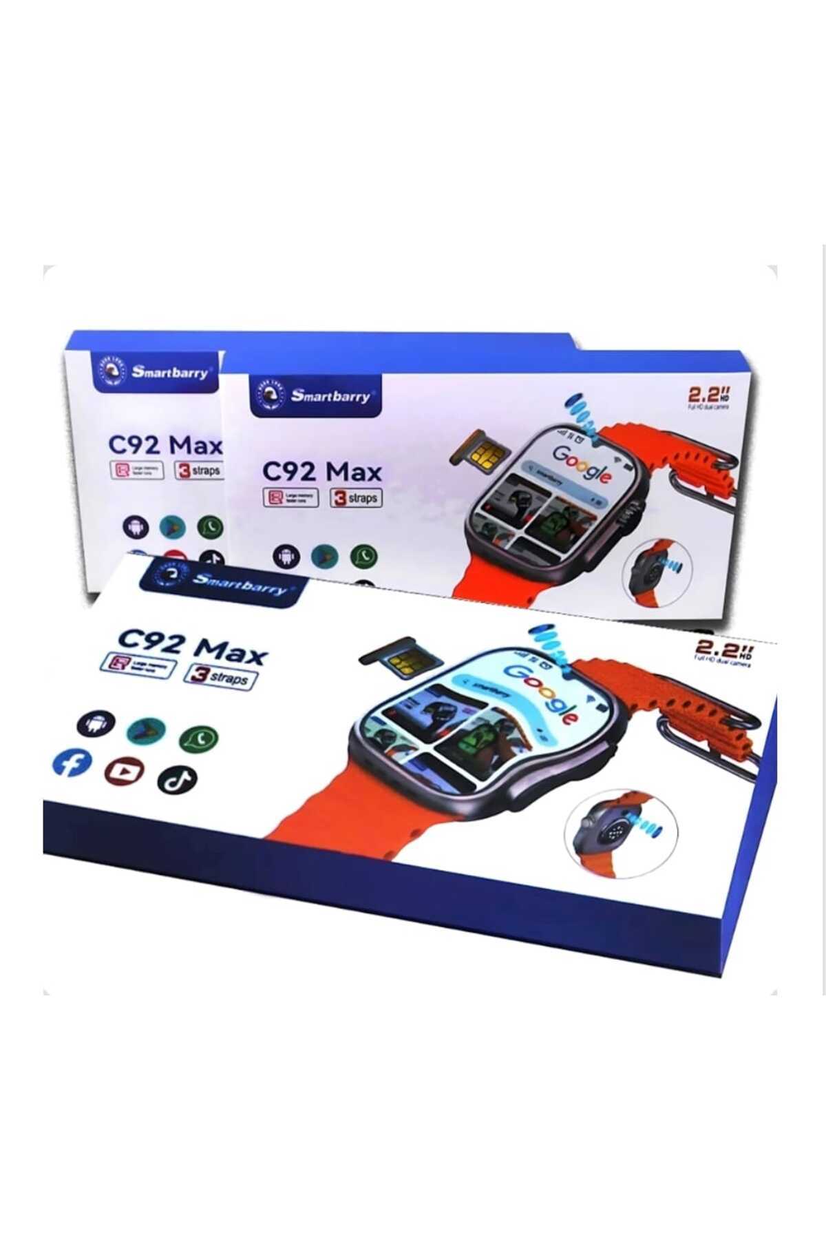Smartberry-C92 Max Smart Watch 4G Network Android System 64GB Internal Memory 6GB RAM SIM Card Dual Camera 3