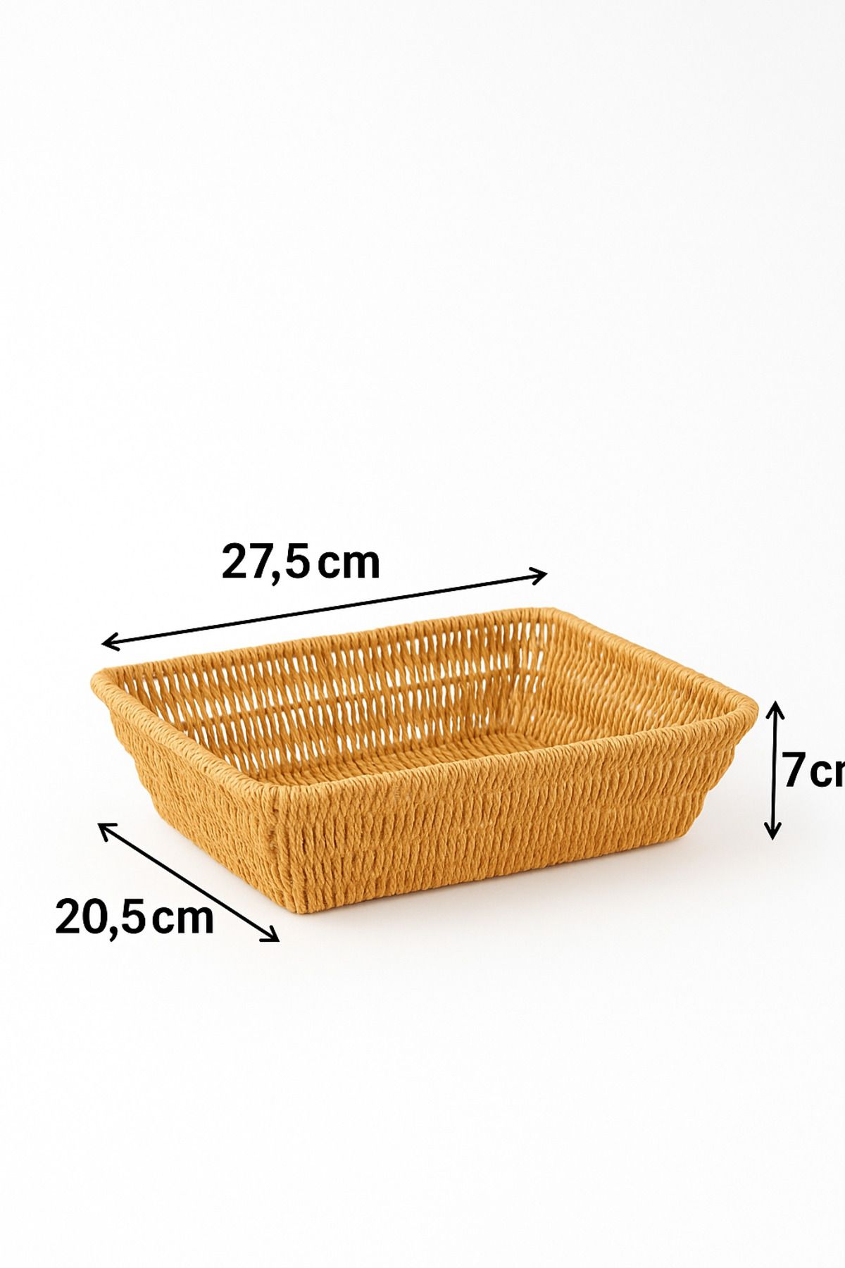 Fhilli-Rectangular Woven Wicker Bread & Serving Basket 28 cm 3