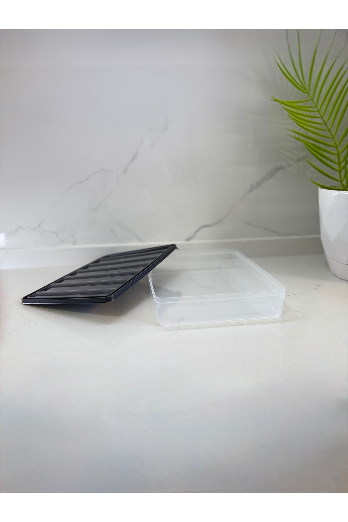 Albergio-Set of 9 Gray Lid Storage Containers – 6 Small, 2 Medium, 1 Large, Microwave and Diffused Compatible 7