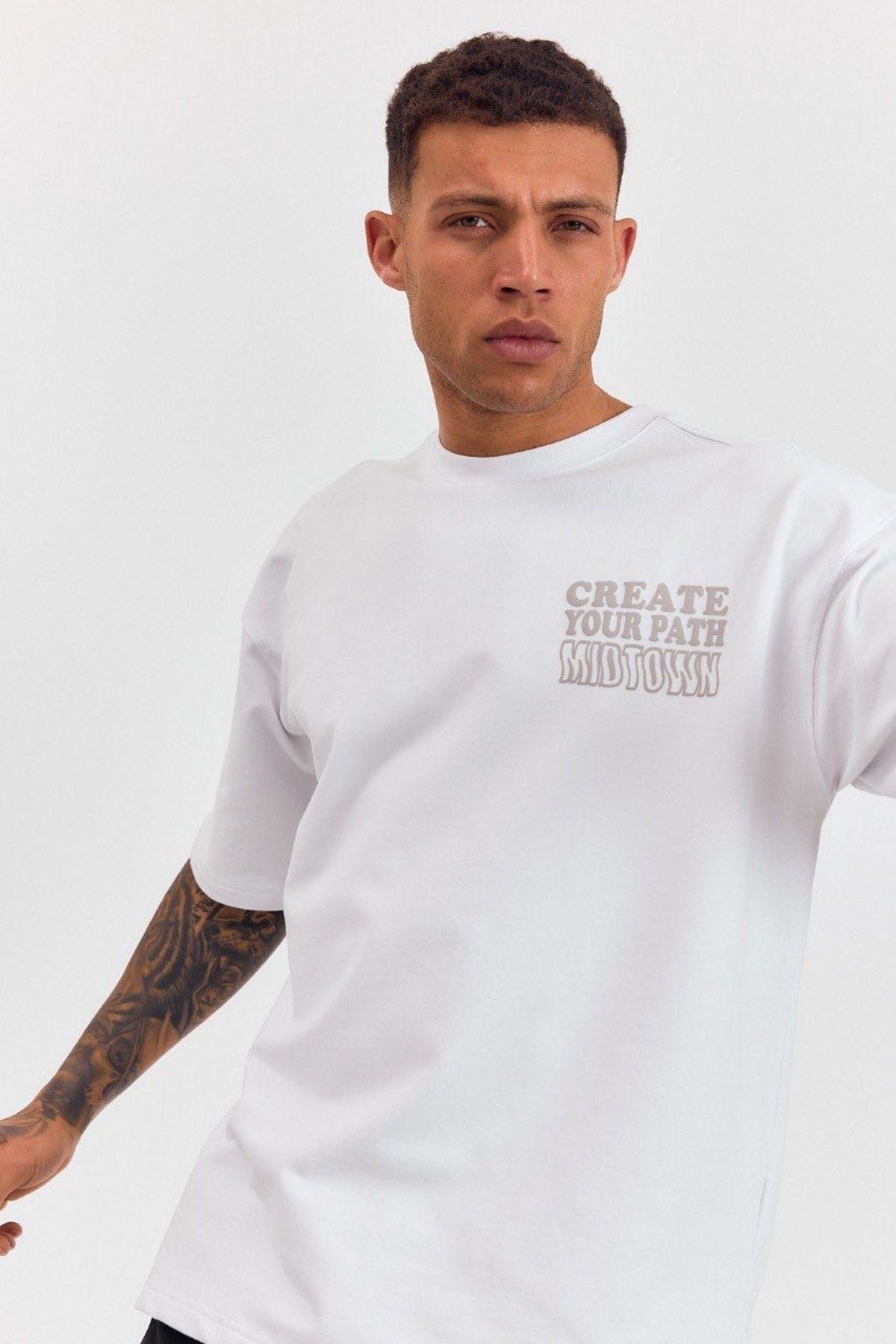 İLKCET MODA-Create Printed Oversize Unisex Tshirt 4