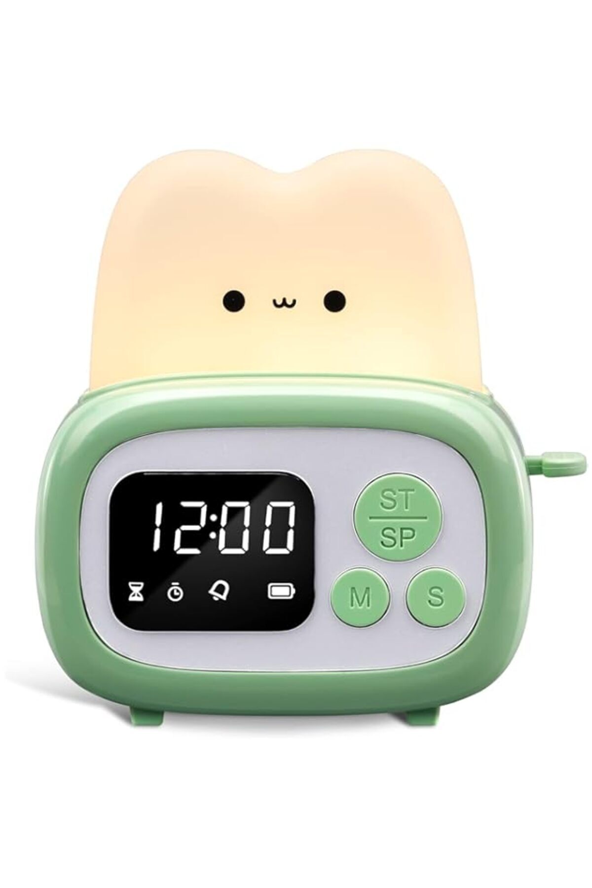 Generic-Small Timer Clock Toaster Lamp, Cute Night Light, with Time Management Tool and Table Clock Alarm D 1