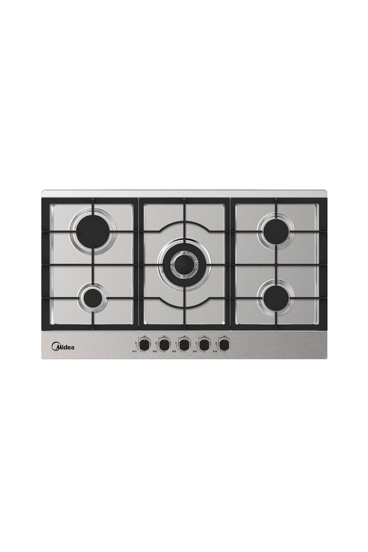 Midea-Midea Gas Hob - 5 Burners with Auto Ignition Function - Silver - 93.2 x 60.2 cm 1