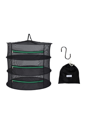 ULZKA Lüx 3 Katlı Yeşil Fermuarlı Meyve Sebze Kurutma Filesi | Meyve Sebze Do...