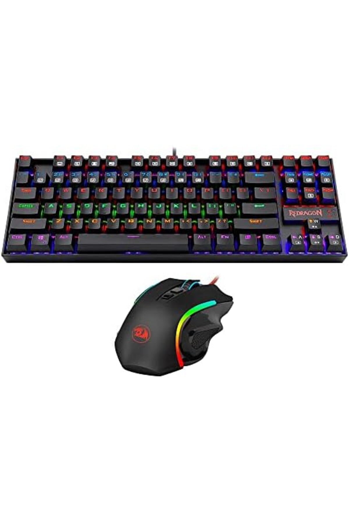 REDRAGON-Wired Mechanical Gaming Keyboard and Mouse Combo with RGB Backlit 1