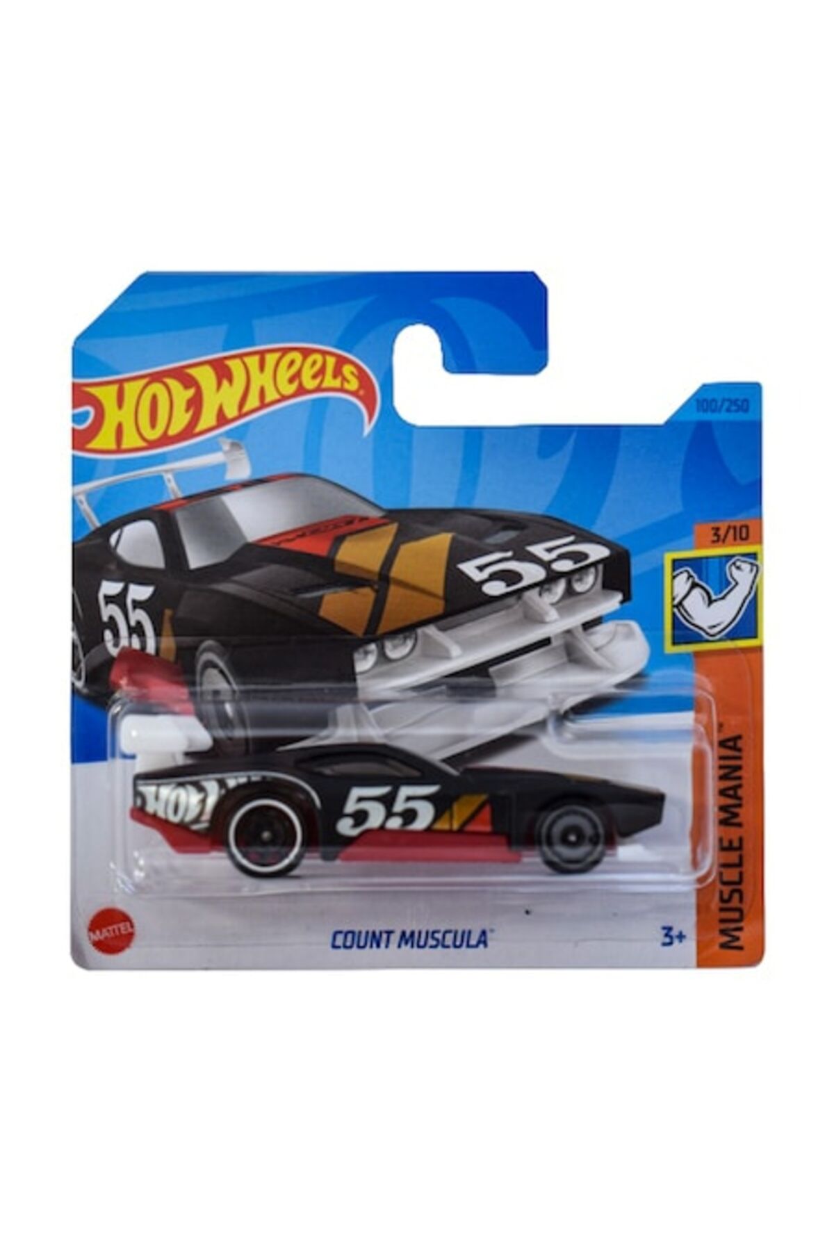 Masinuta metalica Hot Wheels, Count Muscula, 1:64, Negru
