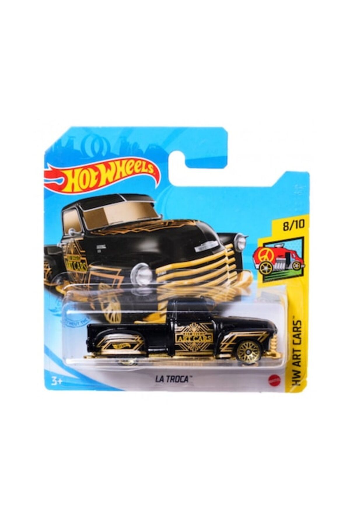 Masinuta Metalica Hot Wheels, La Troca, Colectia HW Art Cars - Editia 2021, Negru, 1:64