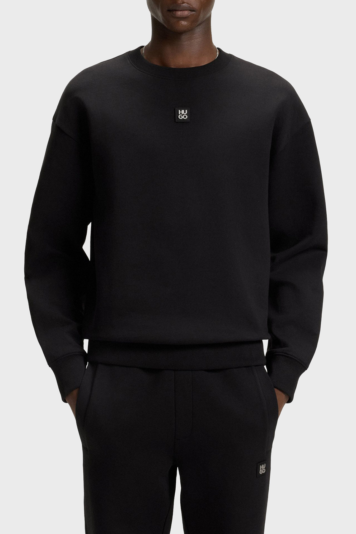 هوگو Logo Stretch Cotton Relaxed Fit Crew Neck Sweat مردانه SWEAT 50533689 002 هوگو Logo Stretch Cotton Relaxed Fit Crew Neck Sweat مردانه SWEAT 50533689 002