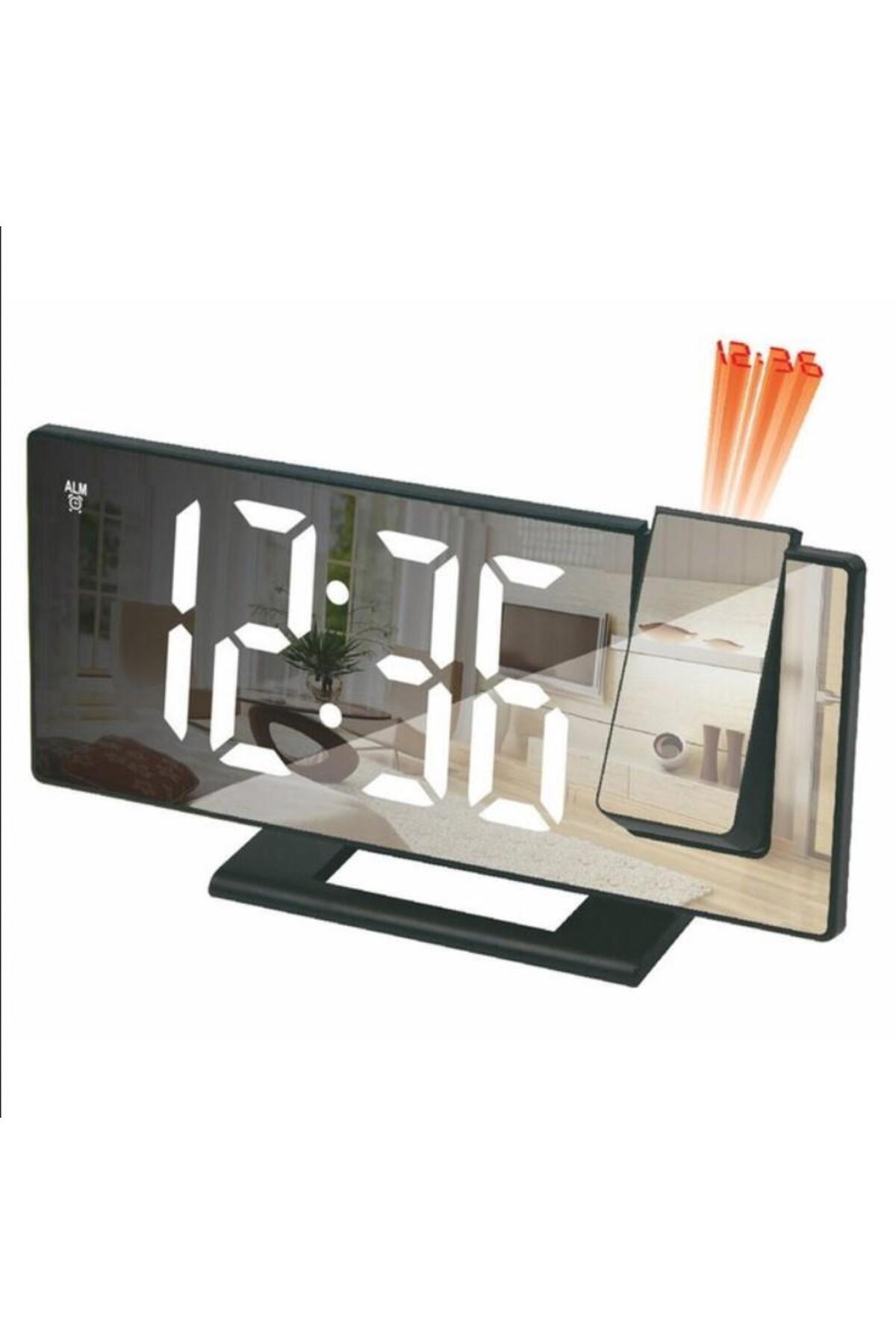 HALL BREATHE Renkli Dijital Masa Saati, Yansıtmalı ve Çok Fonksiyonlu Işıklı Tasarım