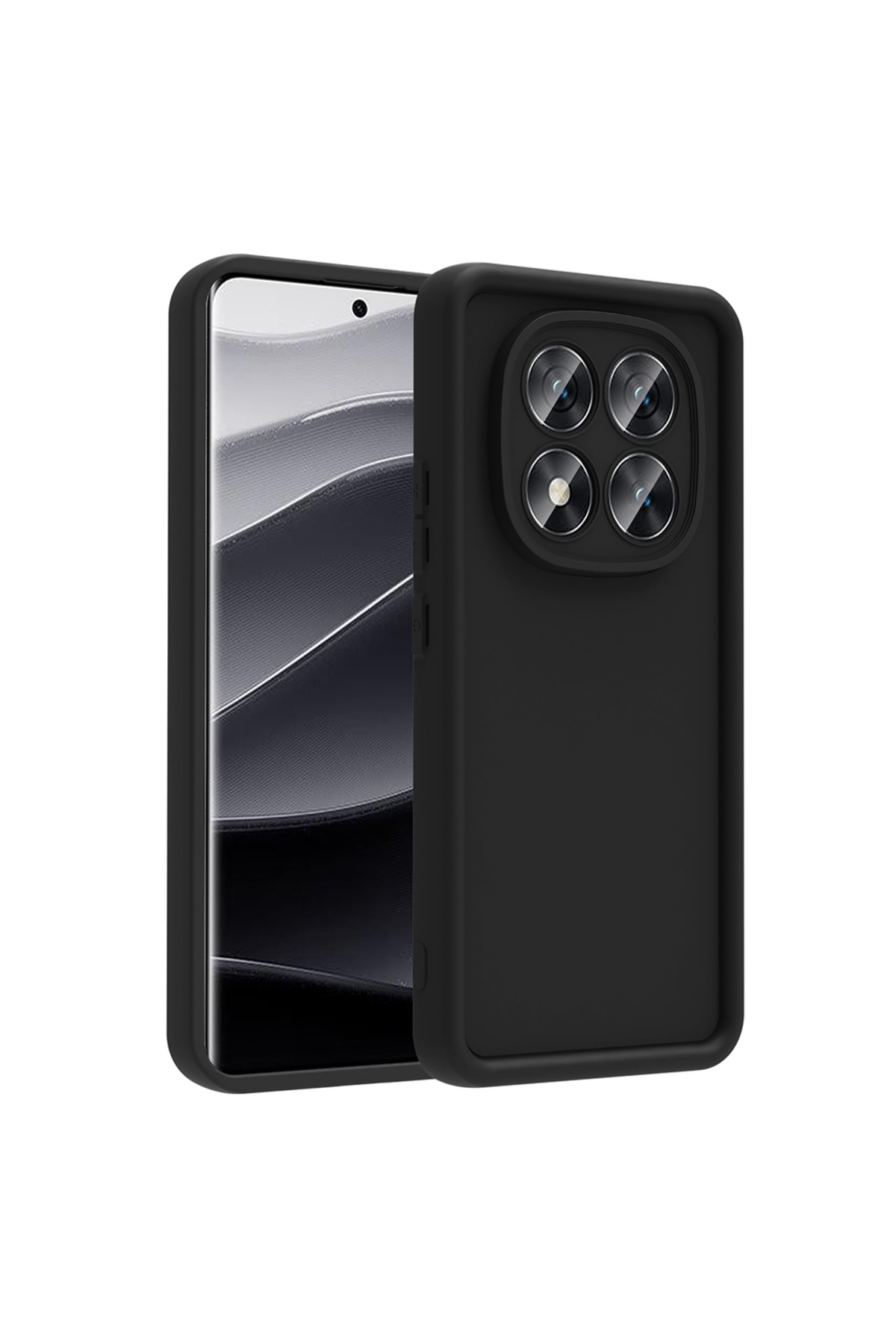 Tiyen Xiaomi Redmi Note 14 Pro 5G ile Uyumlu Kılıf Kamera Korumalı Soft Renkli Silikon Kapak - Siyah