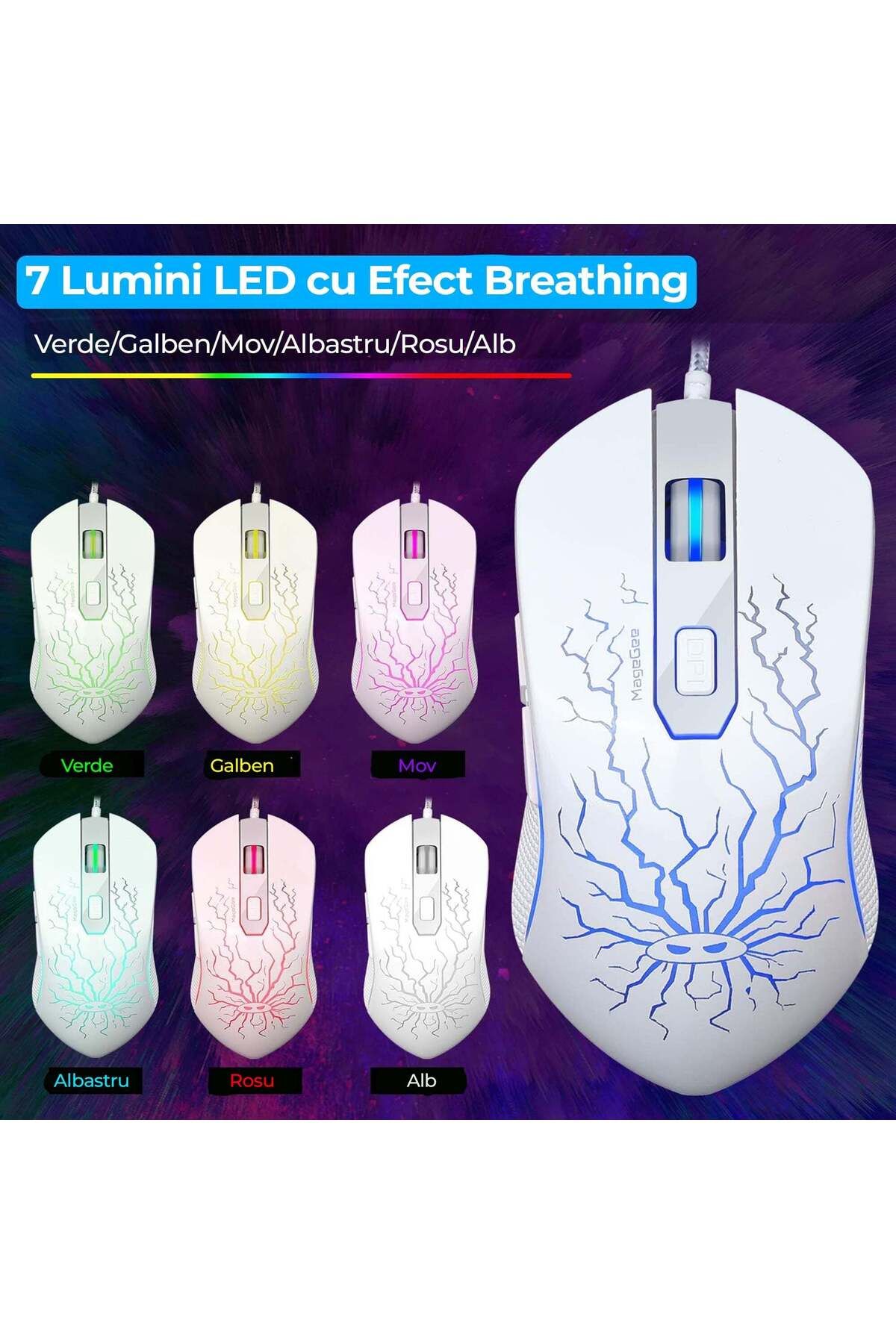 Timebox-Keyboard Kit, RGB Gaming Mouse, 104 keys, wired, 7 colors and lighting modes, Ergonomic Design, Meta 6
