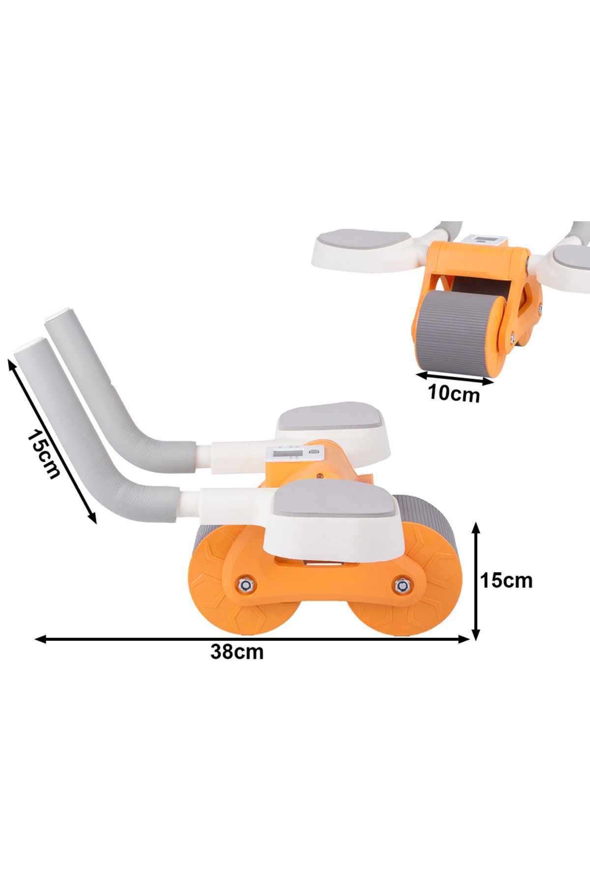 zola-Double roller for abdominal training, smart computer, LCD display, non-slip handles 2